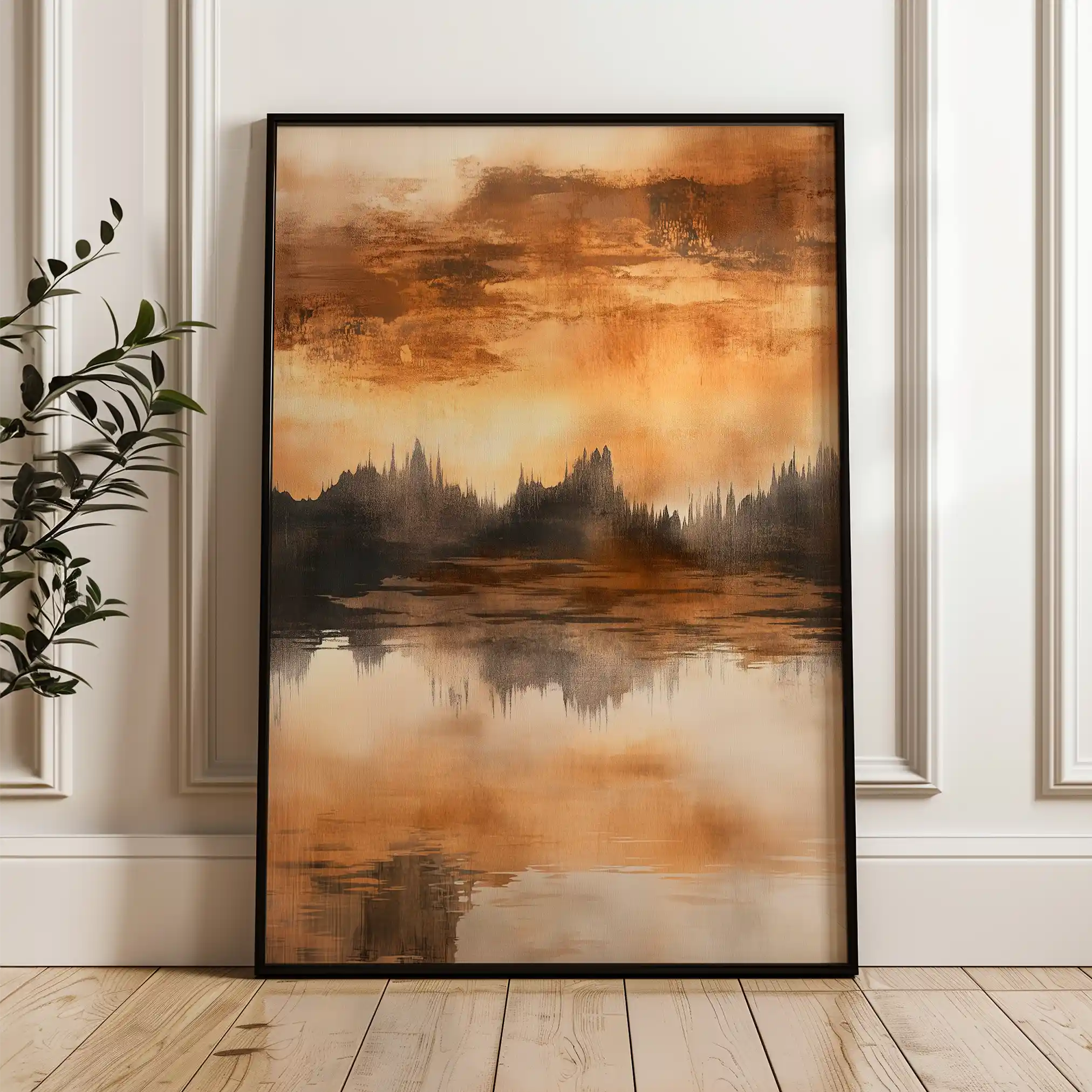 Abstract 354 Canvas Art 60 x 40 cm / Black