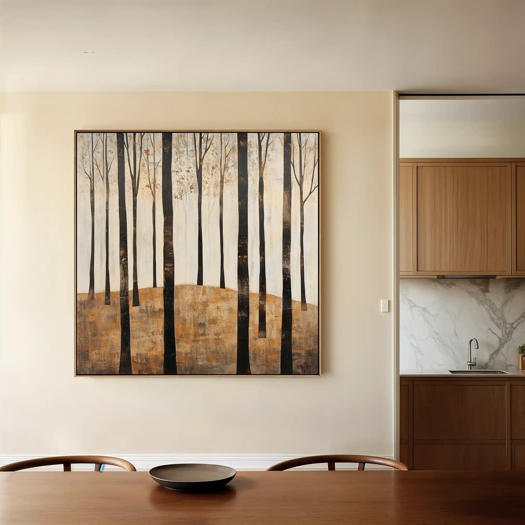 Landscape 354 Canvas Art 60 x 60 cm / Black