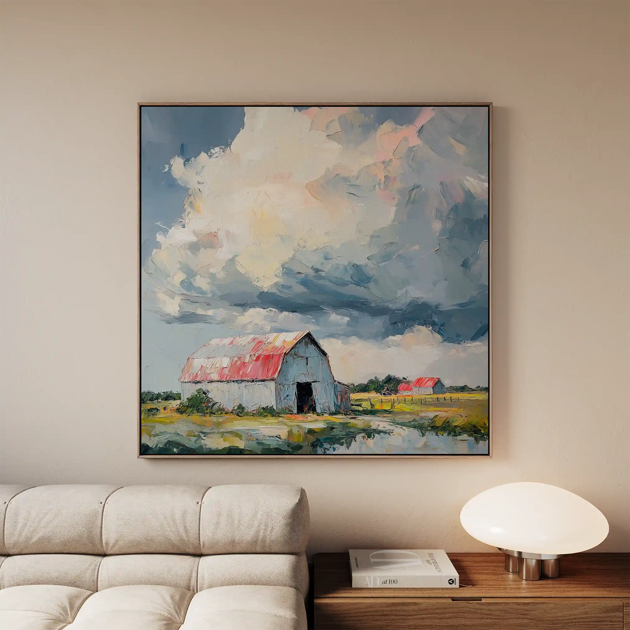 Landscape 356 Canvas Art 60 x 60 cm / Black