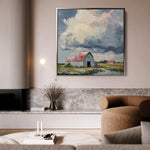 Landscape 356 Canvas Art 60 x 60 cm / Black