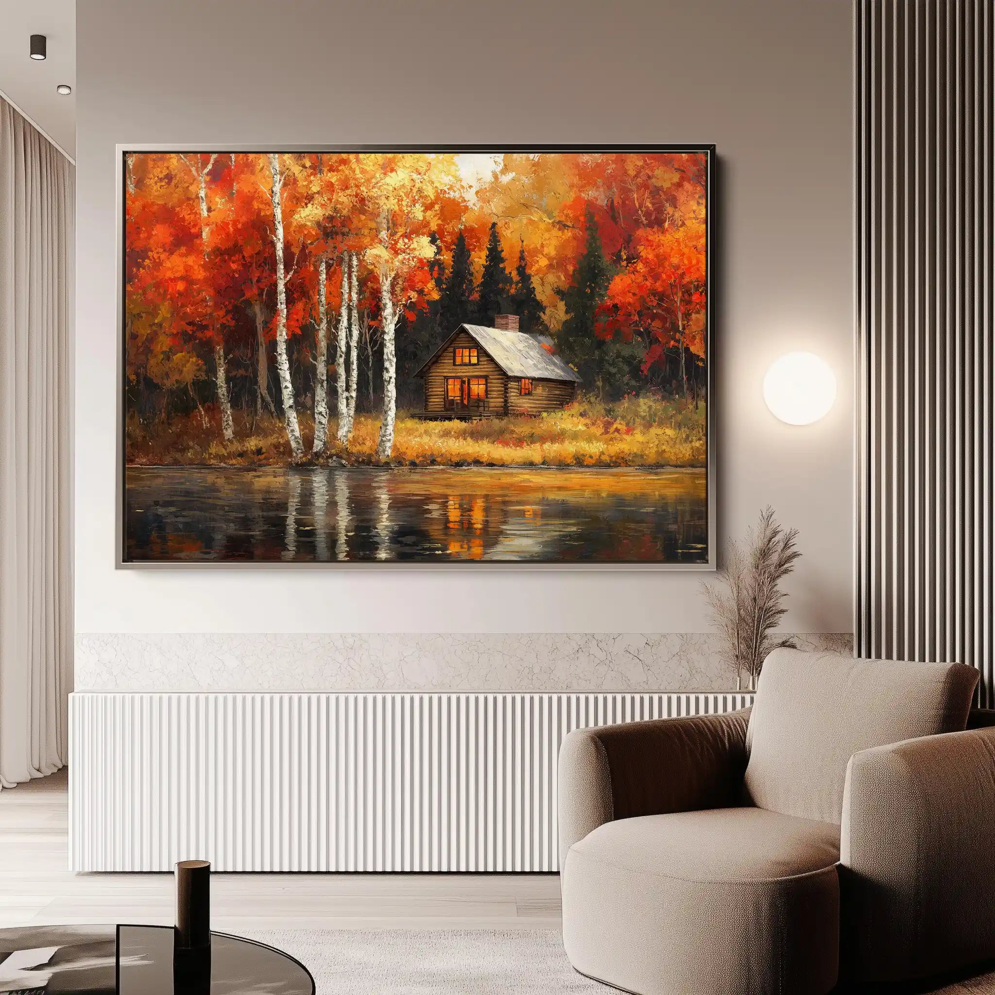 Landscape 358 Canvas Art 60 x 40 cm / Black