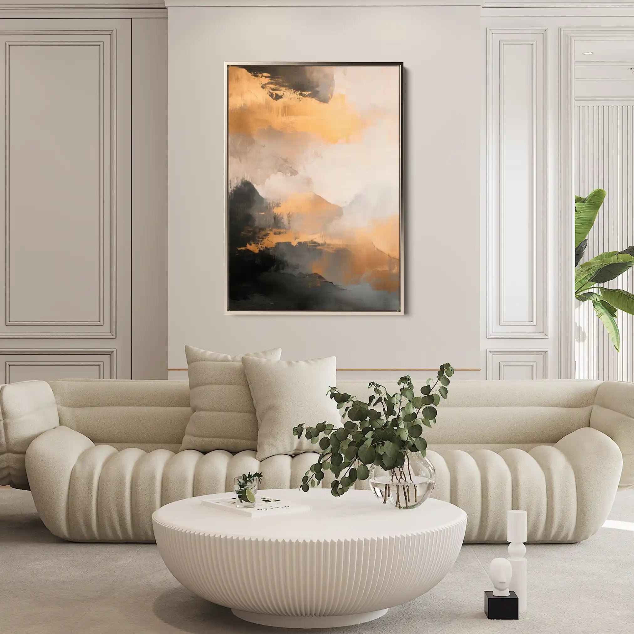 Abstract 359 Canvas Art 60 x 40 cm / Black