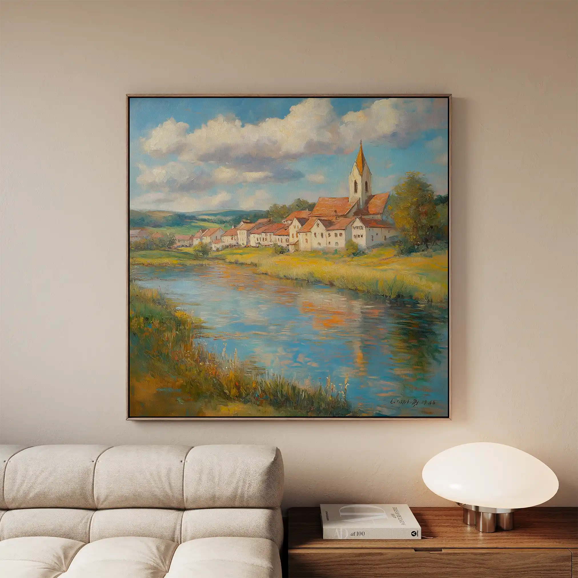 Landscape 360 Canvas Art 60 x 60 cm / Black