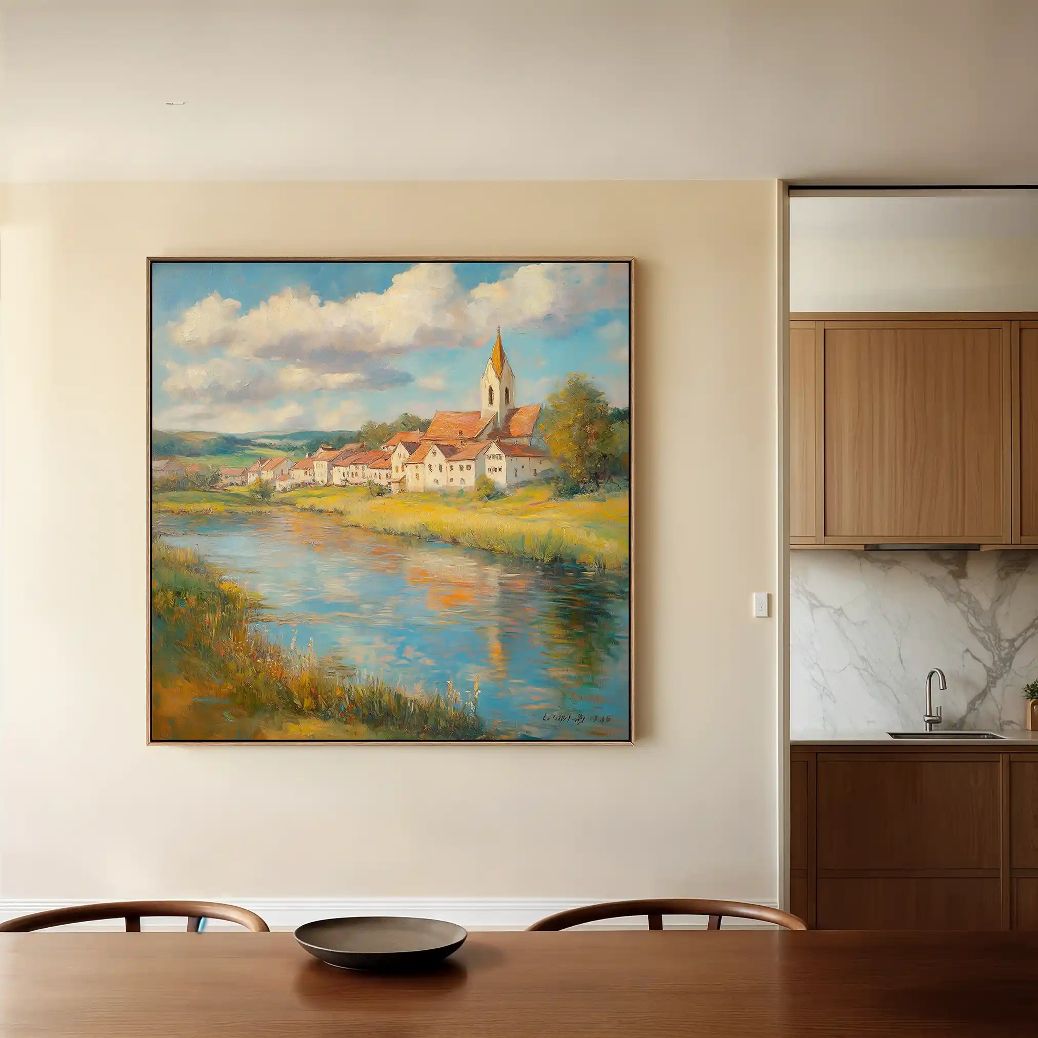 Landscape 360 Canvas Art 60 x 60 cm / Black