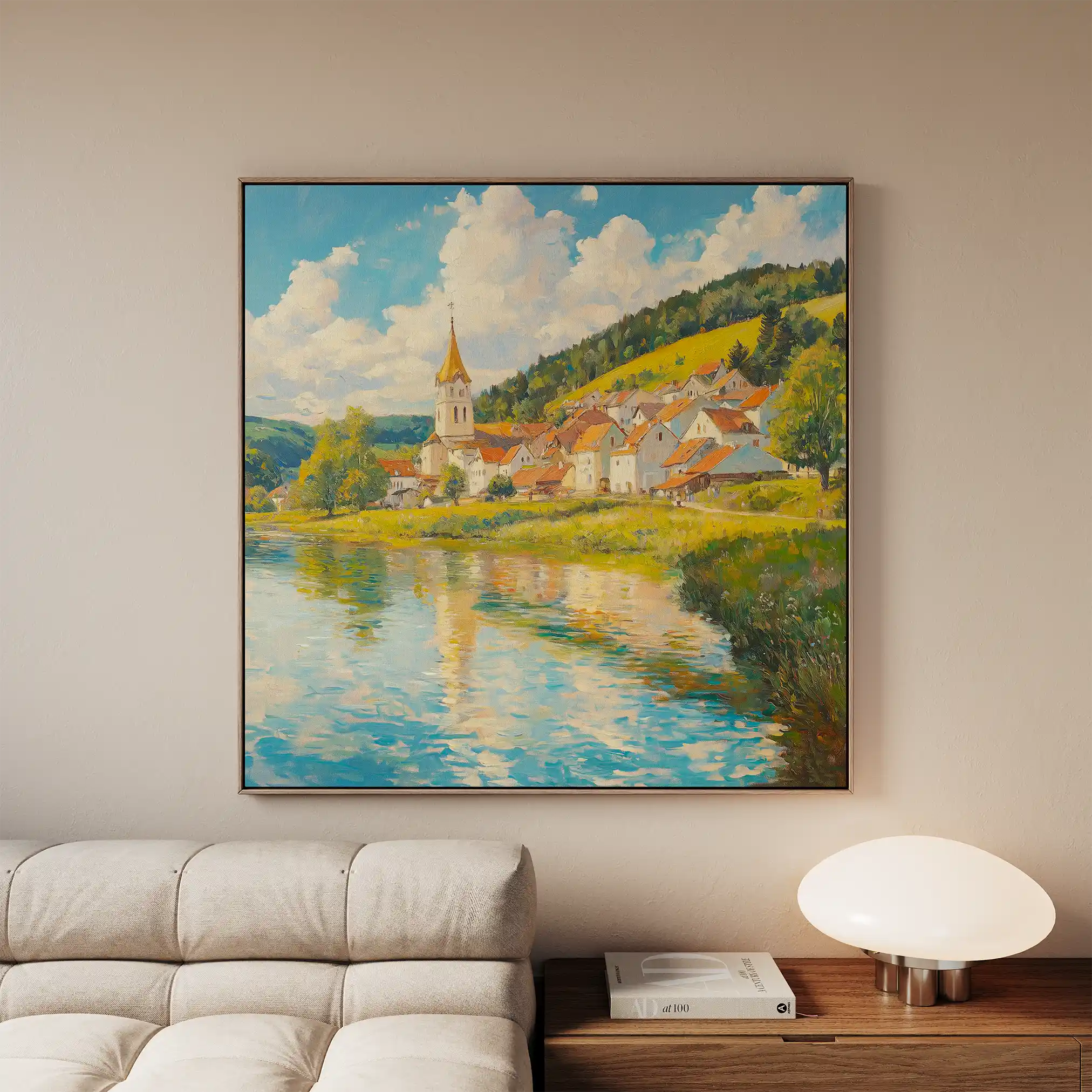 Landscape 361 Canvas Art 60 x 60 cm / Black