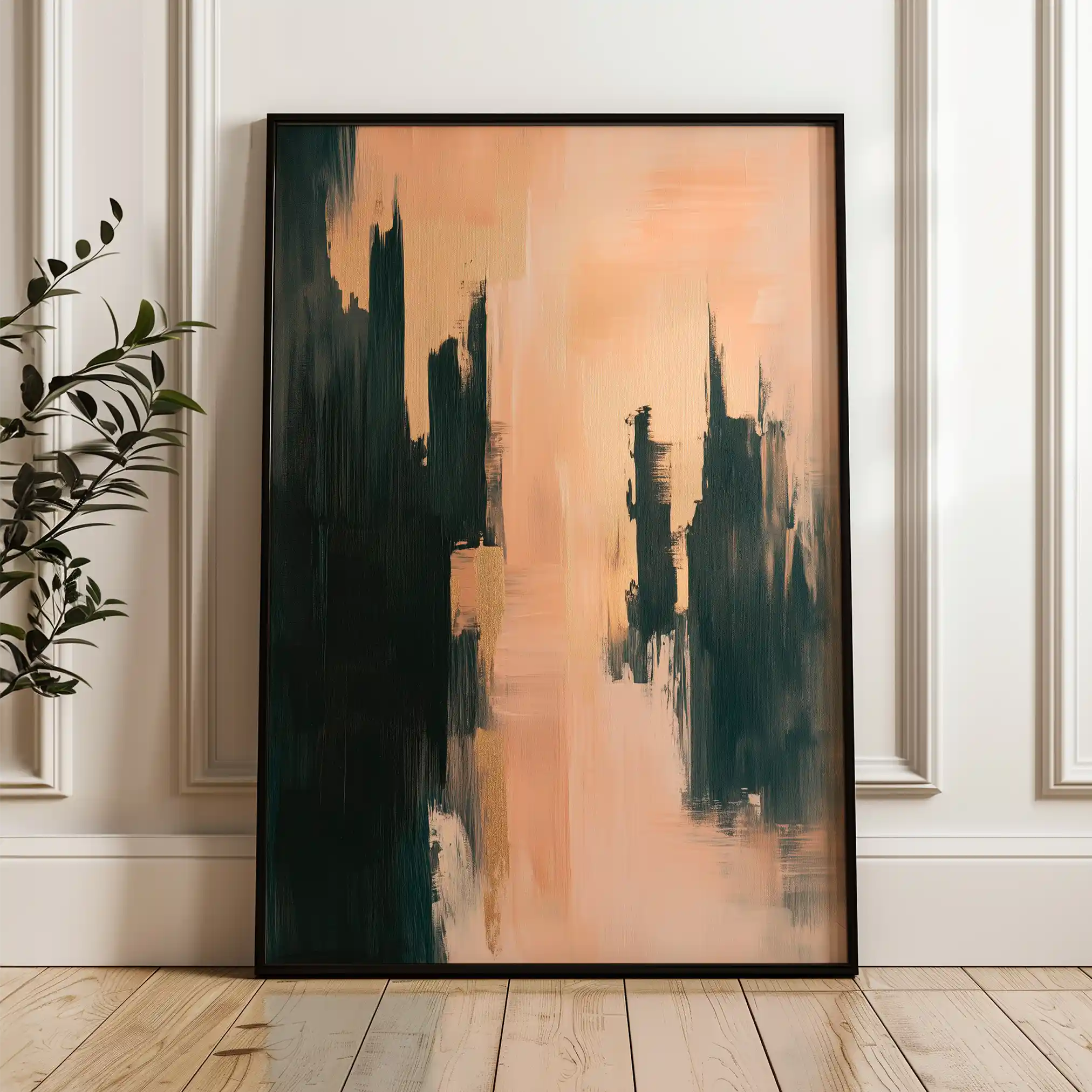 Abstract 363 Canvas Art 60 x 40 cm / Black