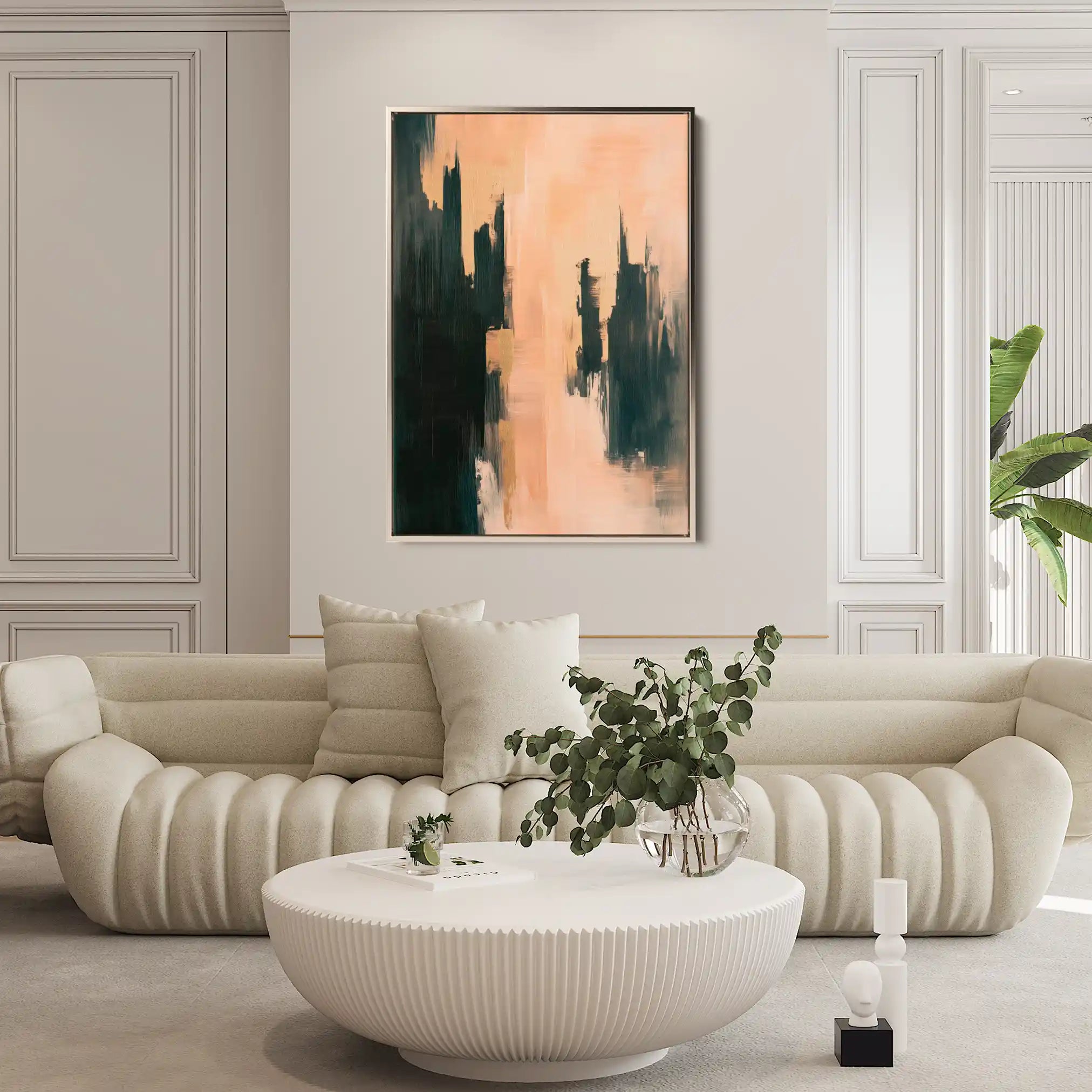 Abstract 363 Canvas Art 60 x 40 cm / Black