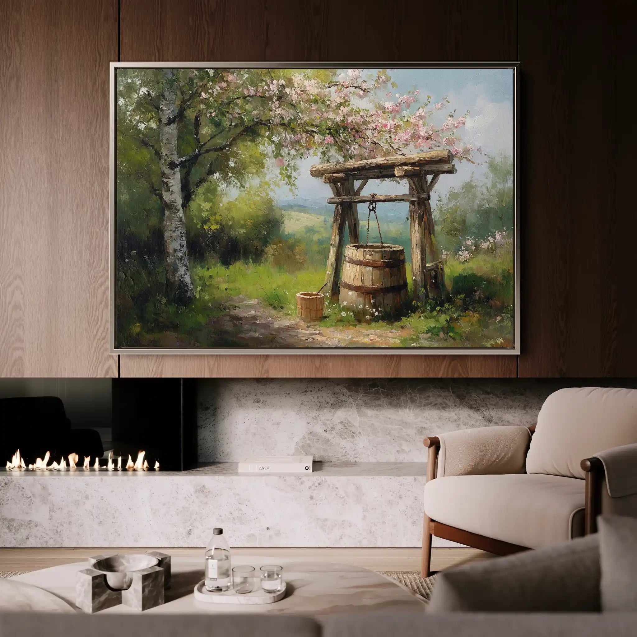 Landscape 364 Canvas Art 60 x 40 cm / Black