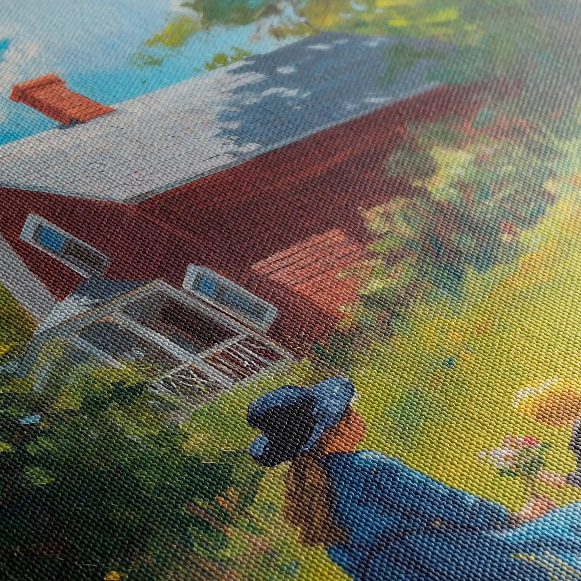 Landscape 366 Canvas Art 60 x 40 cm / Black