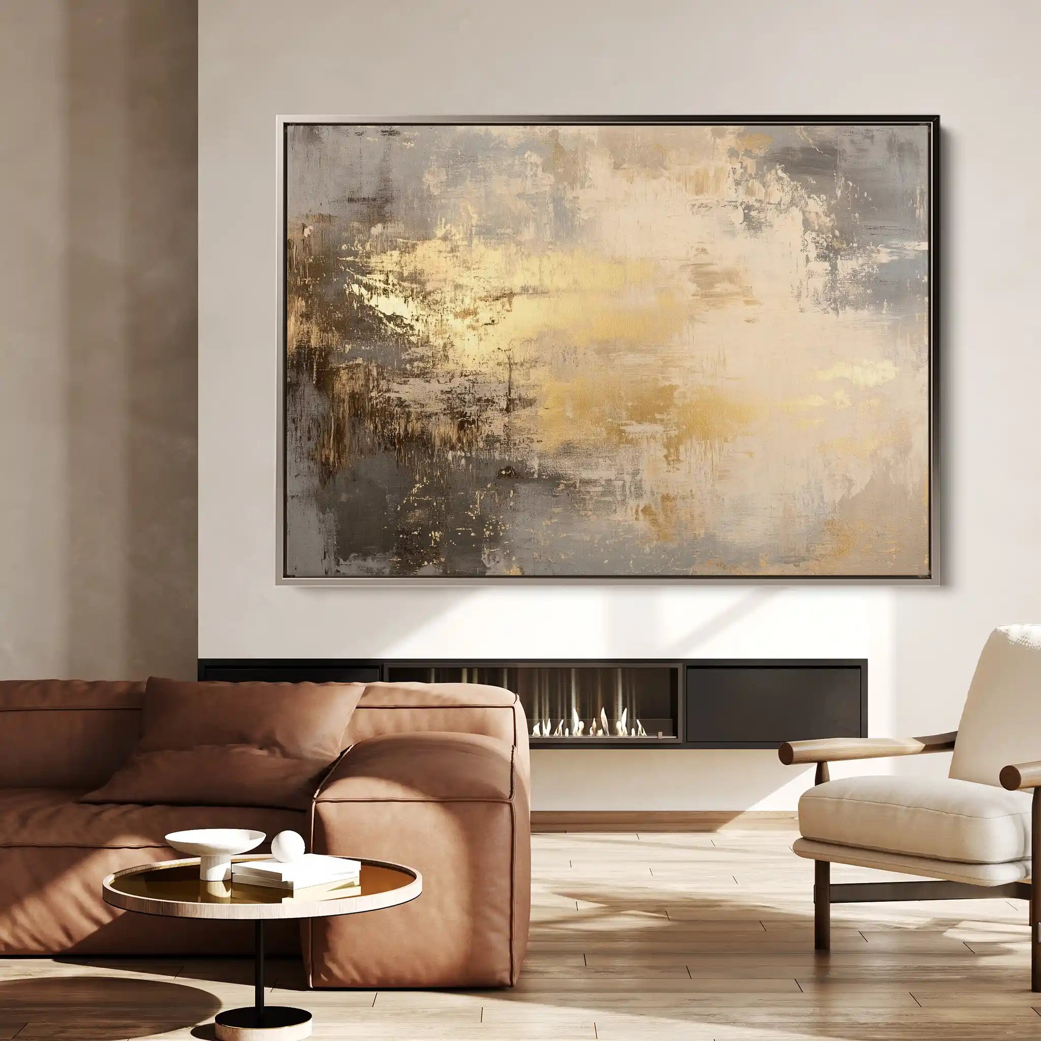 Abstract 368 Canvas Art 60 x 40 cm / Black