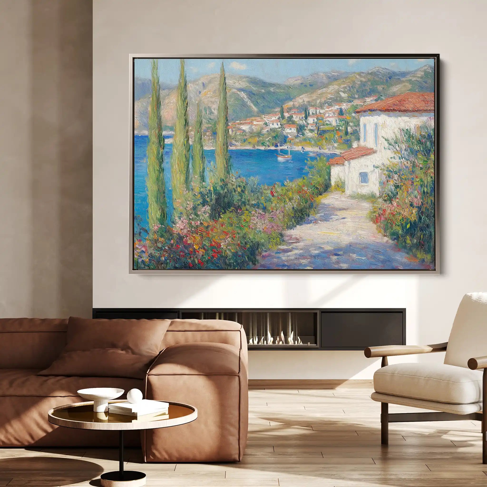 Landscape 375 Canvas Art 60 x 40 cm / Black