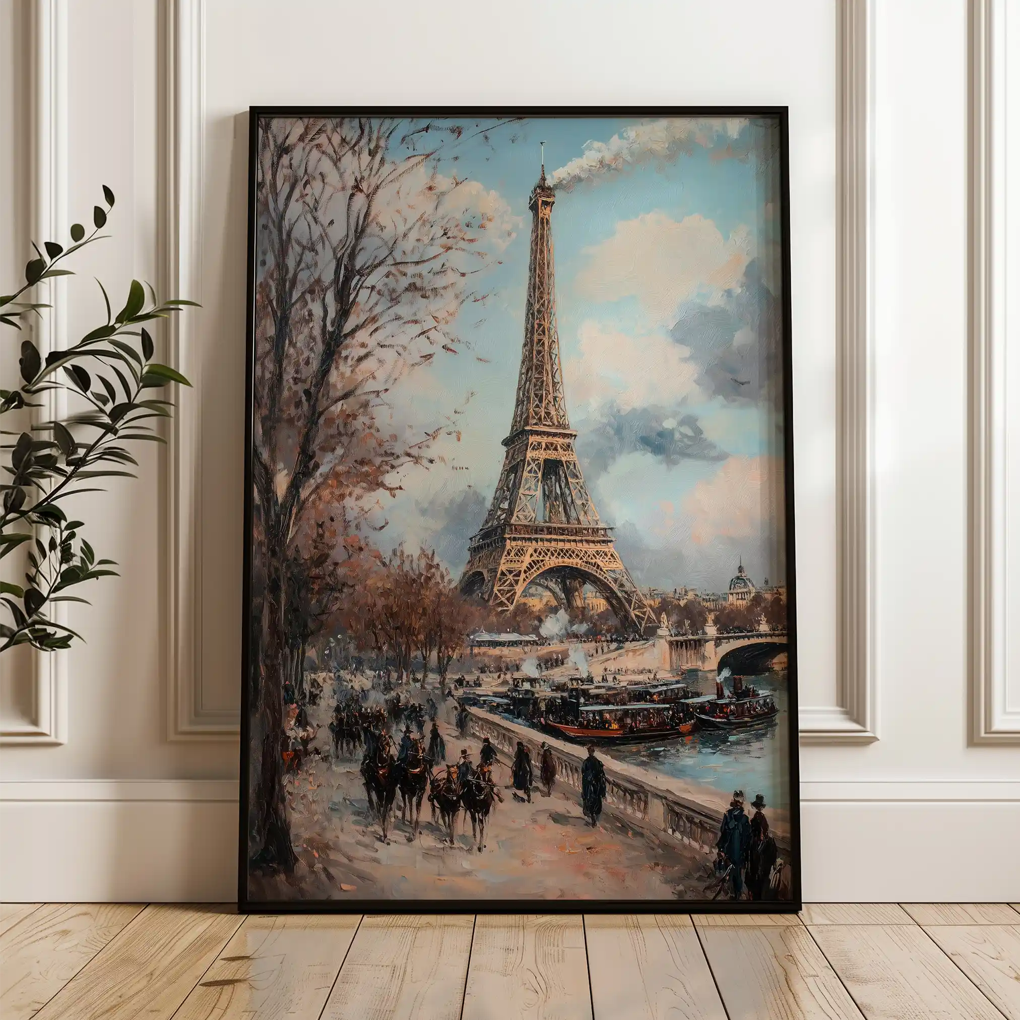 Landscape 383 Canvas Art 60 x 40 cm / Black