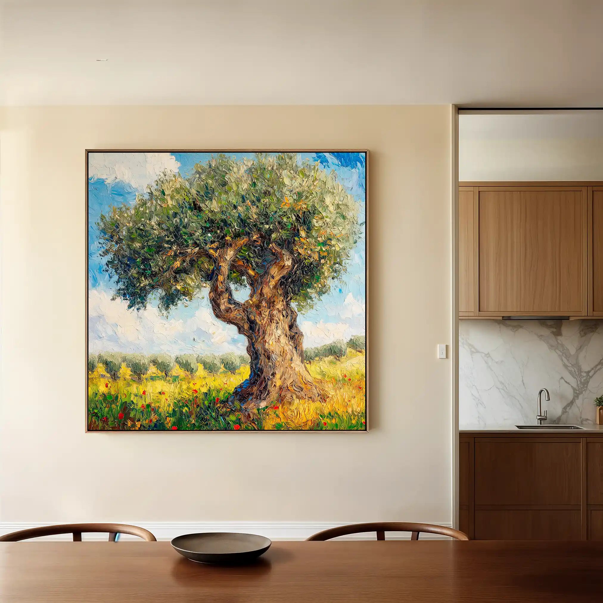 Landscape 385 Canvas Art 60 x 60 cm / Black