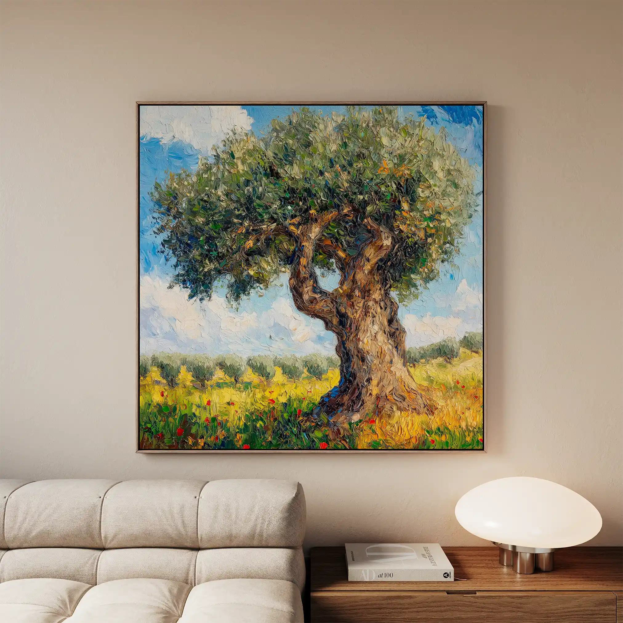 Landscape 385 Canvas Art 60 x 60 cm / Black