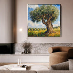 Landscape 385 Canvas Art 60 x 60 cm / Black