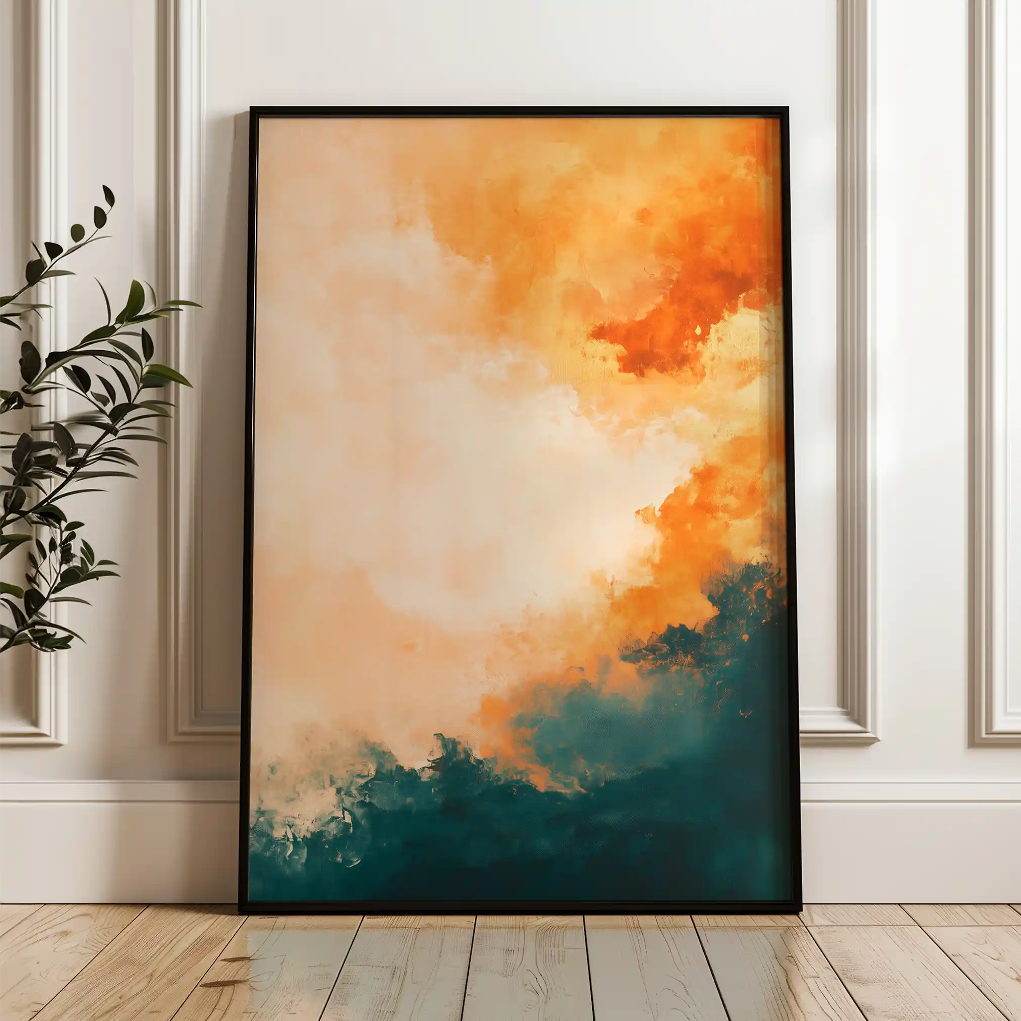 Abstract 388 Canvas Art 60 x 40 cm / Black