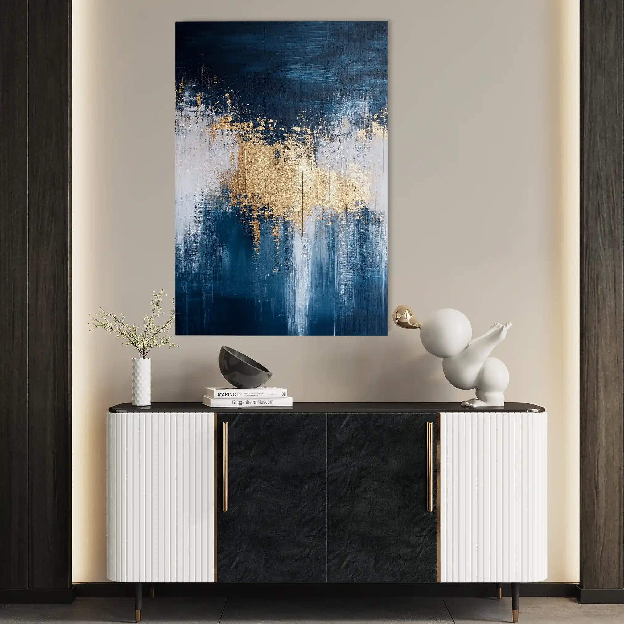 Abstract 392 Canvas Art 60 x 40 cm / Black