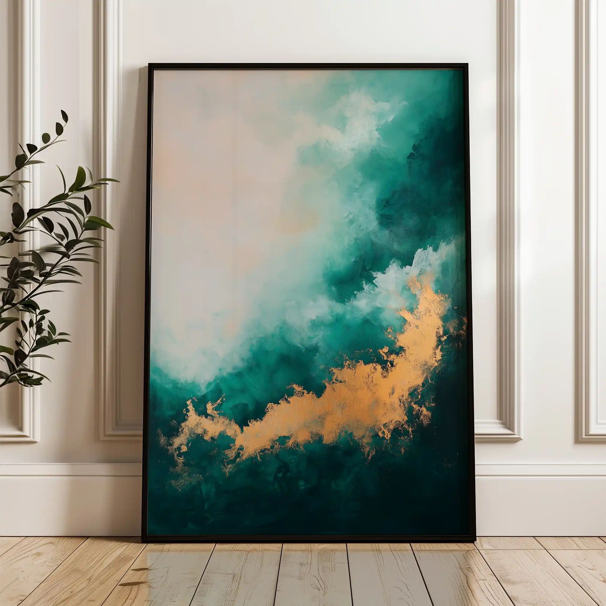 Abstract 393 Canvas Art 60 x 40 cm / Black