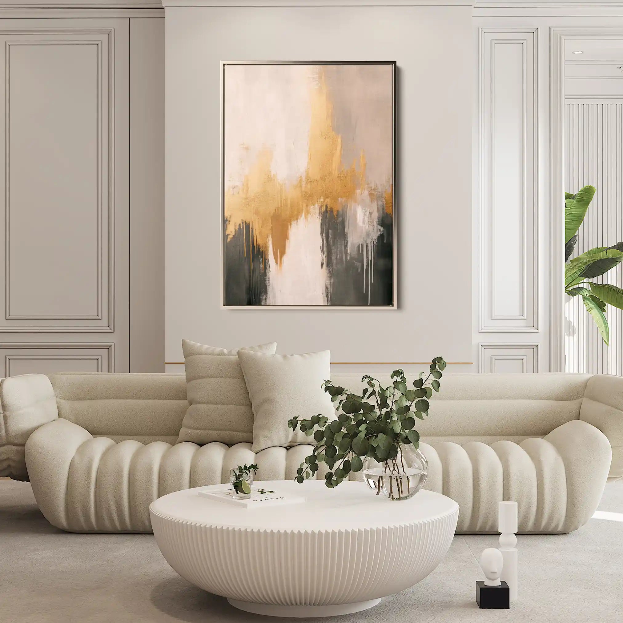 Abstract 394 Canvas Art 60 x 40 cm / Black