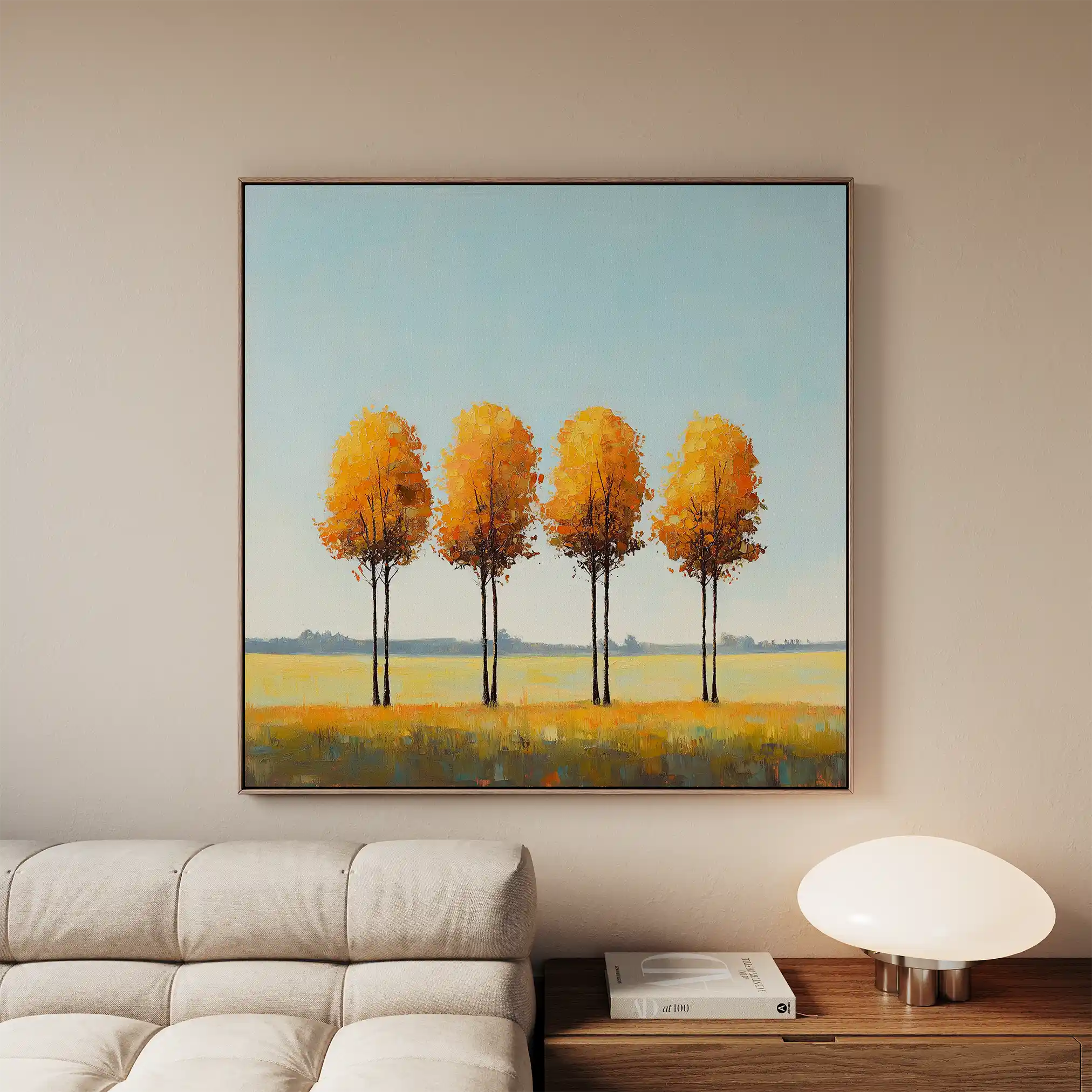 Landscape 394 Canvas Art 60 x 60 cm / Black