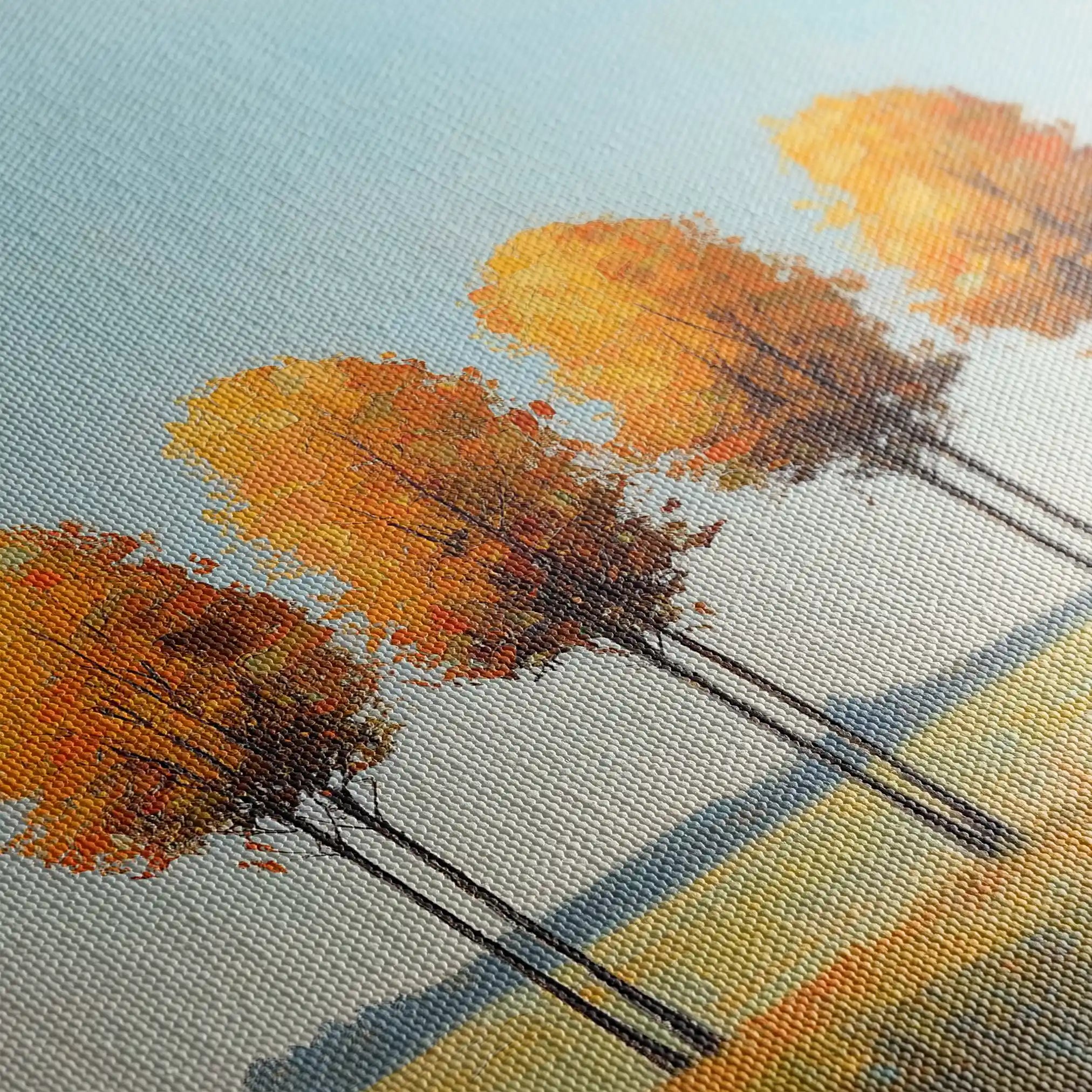 Landscape 394 Canvas Art 60 x 60 cm / Black