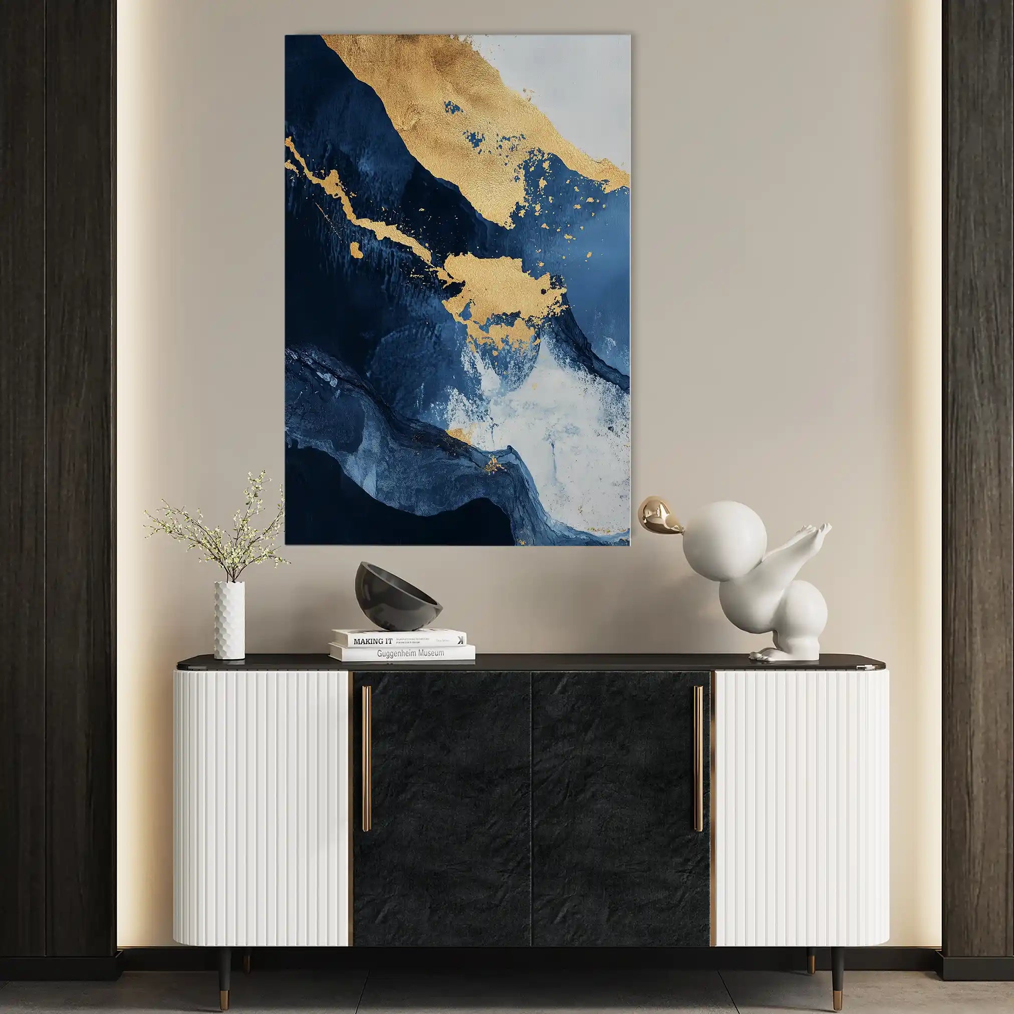 Abstract 397 Canvas Art 60 x 40 cm / Black