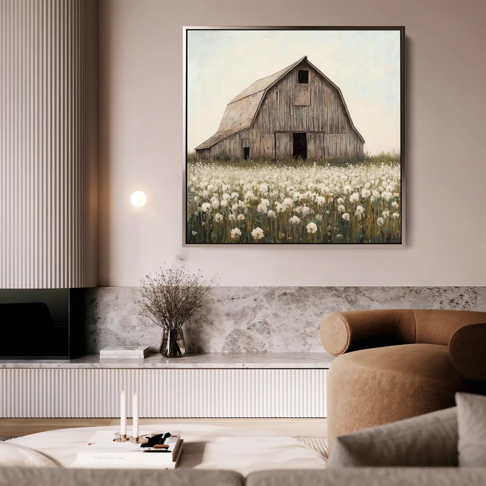 Landscape 397 Canvas Art 60 x 60 cm / Black