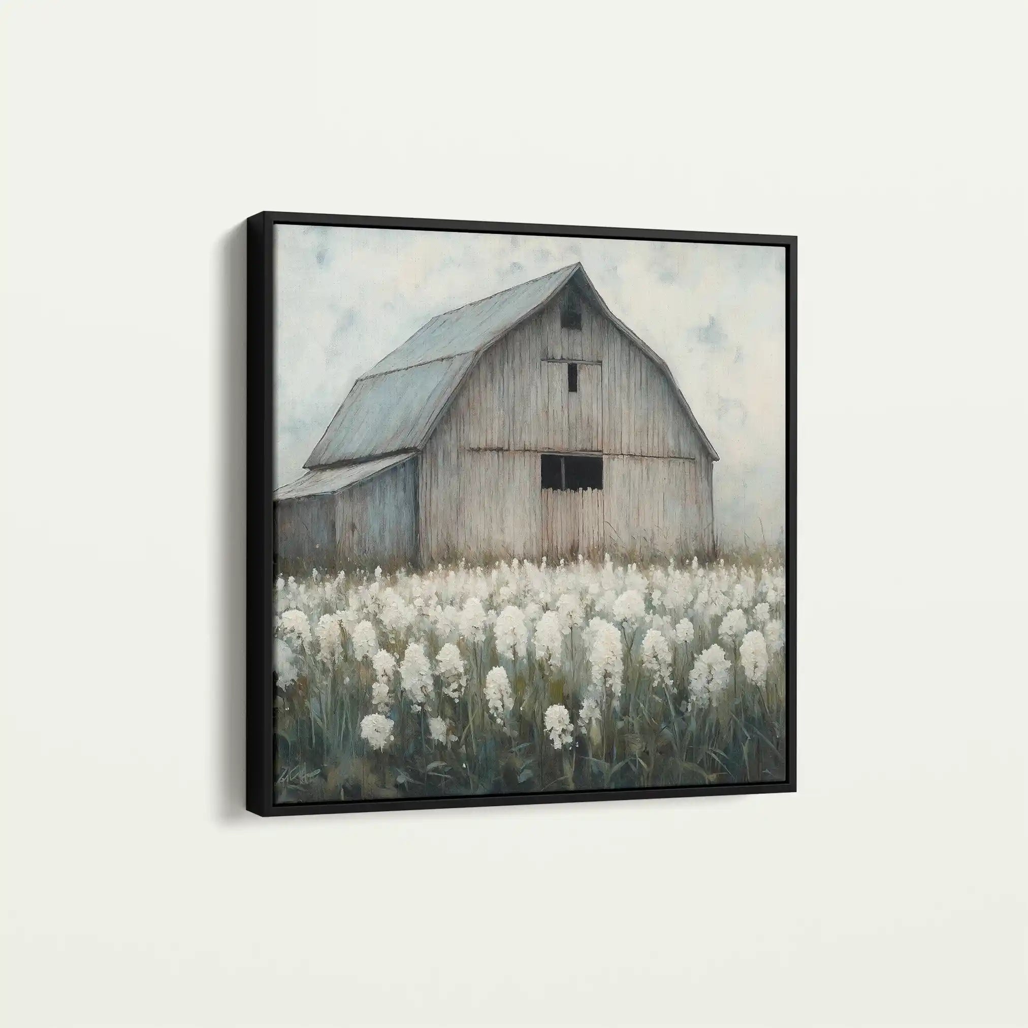 Landscape 398 Canvas Art 60 x 60 cm / Black