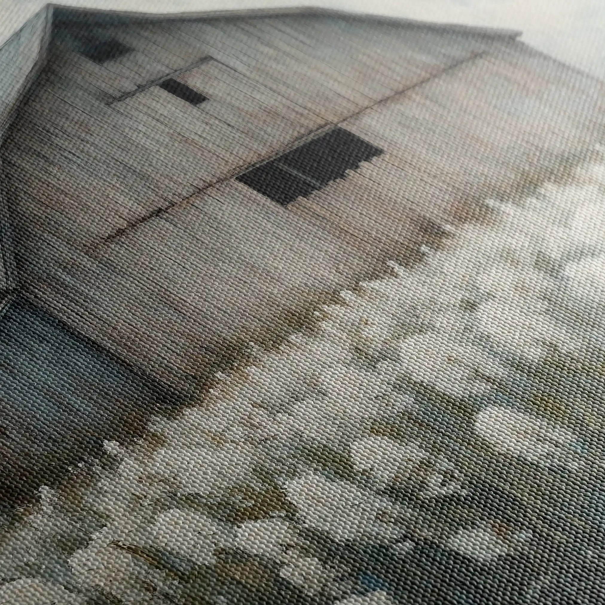 Landscape 398 Canvas Art 60 x 60 cm / Black