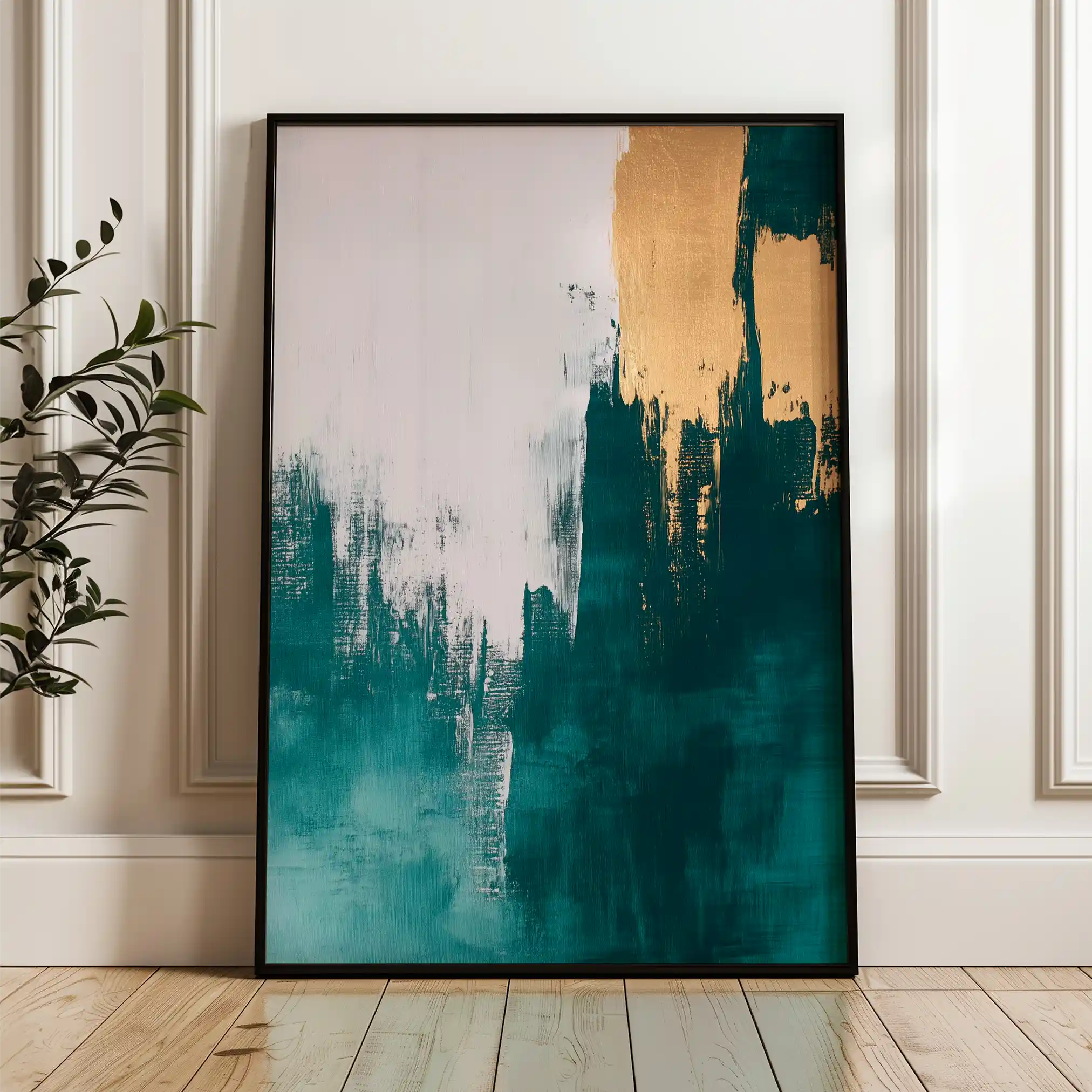 Abstract 399 Canvas Art 60 x 40 cm / Black