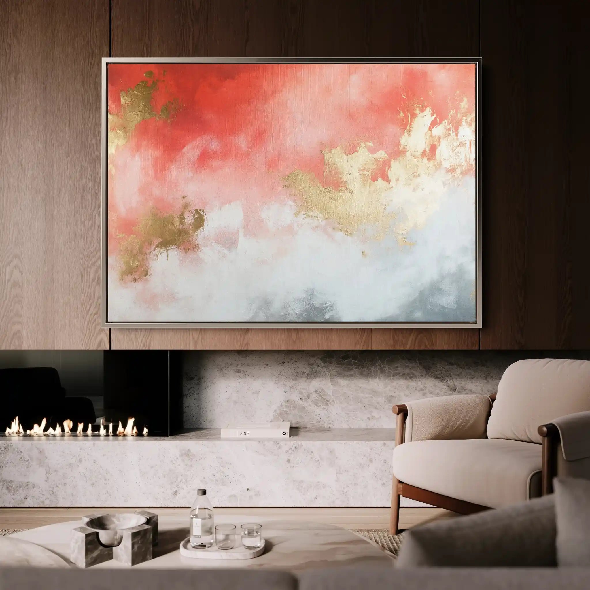 Abstract 406 Canvas Art 60 x 40 cm / Black