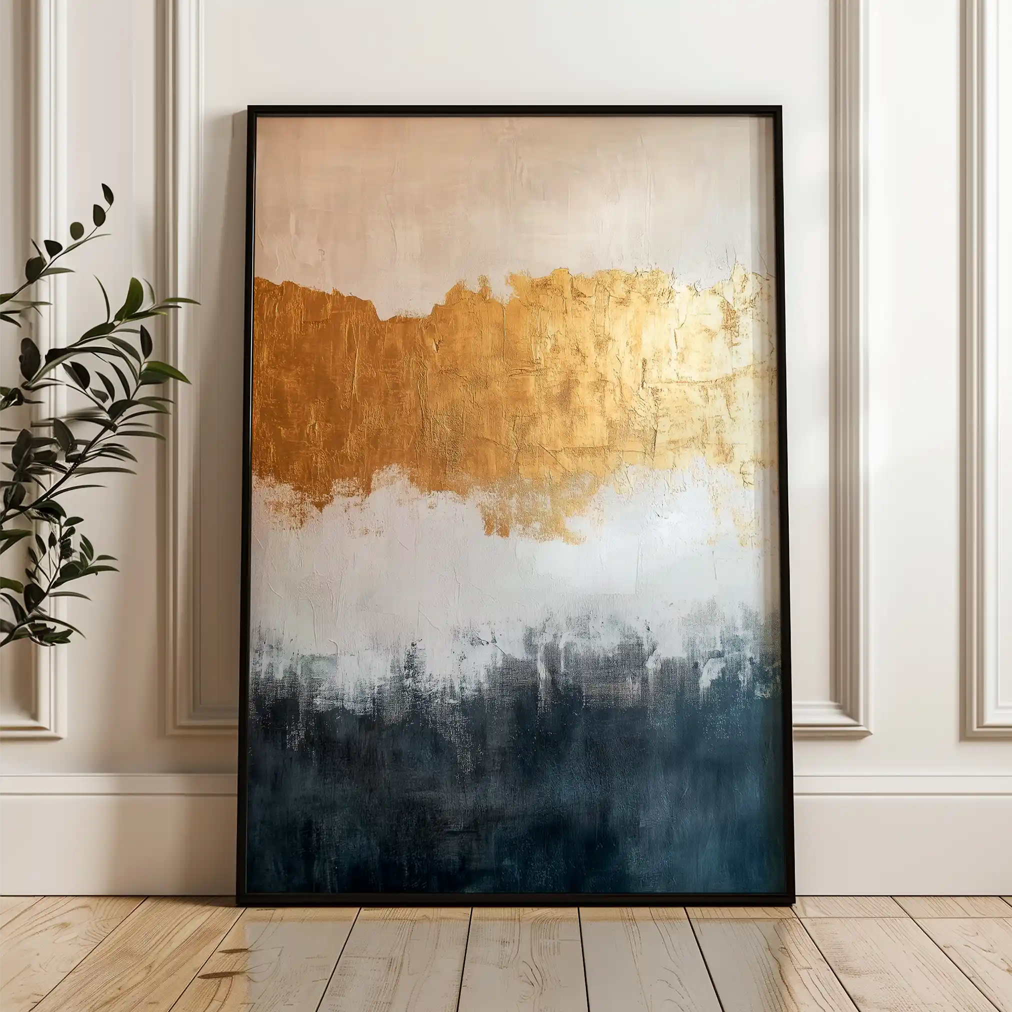 Abstract 407 Canvas Art 60 x 40 cm / Black