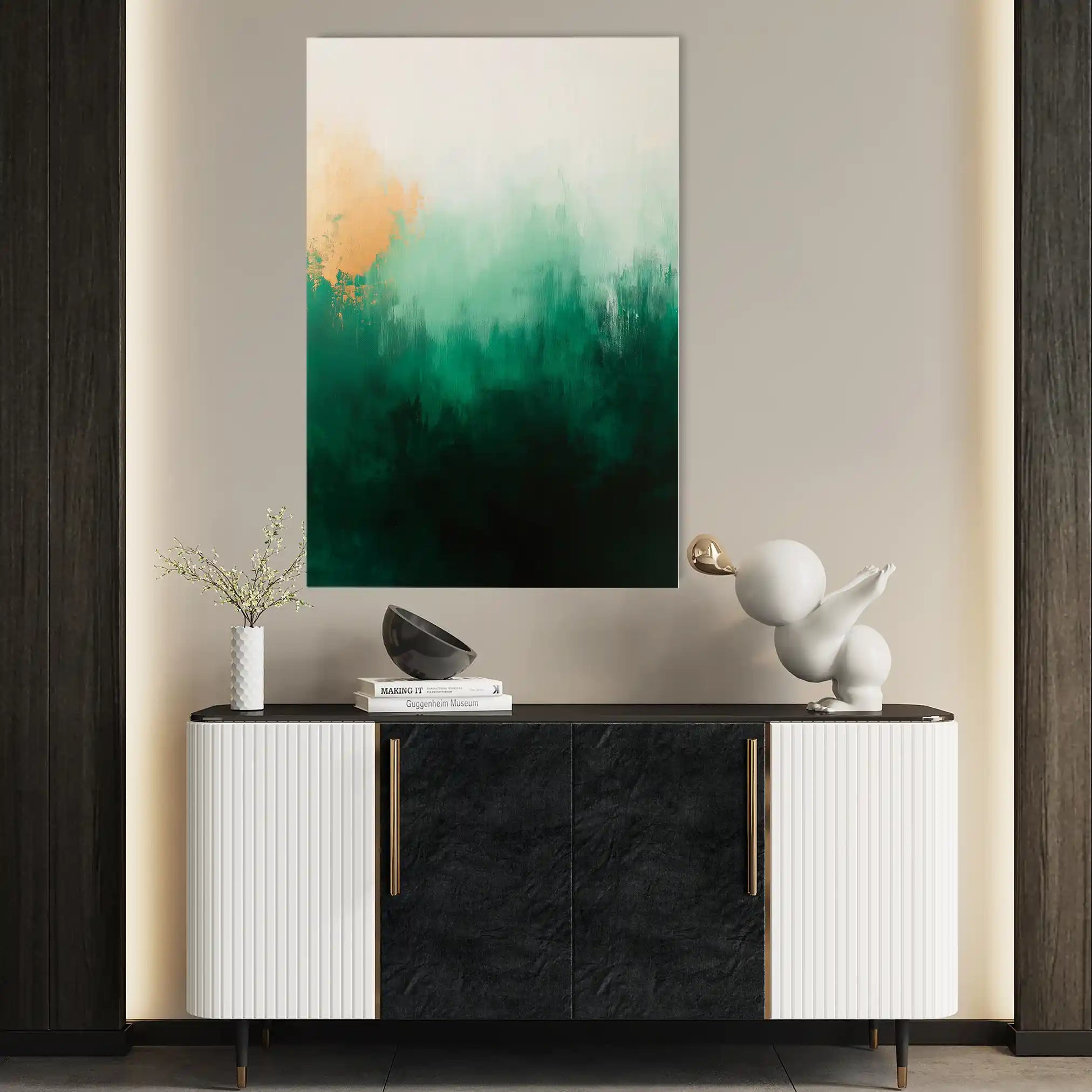 Abstract 410 Canvas Art 60 x 40 cm / Black