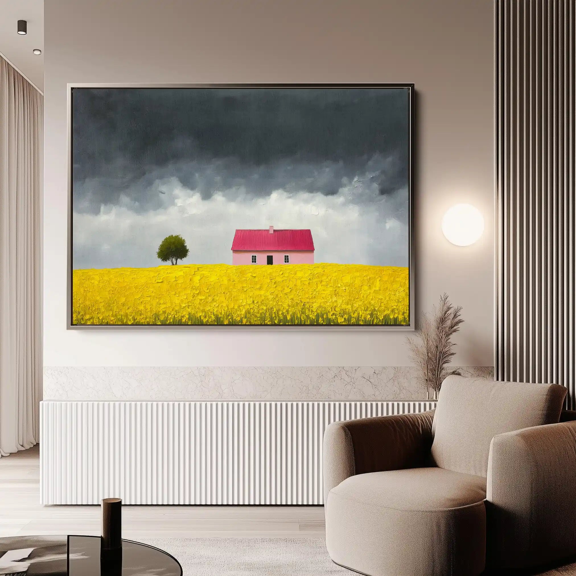 Landscape 412 Canvas Art 60 x 40 cm / Black