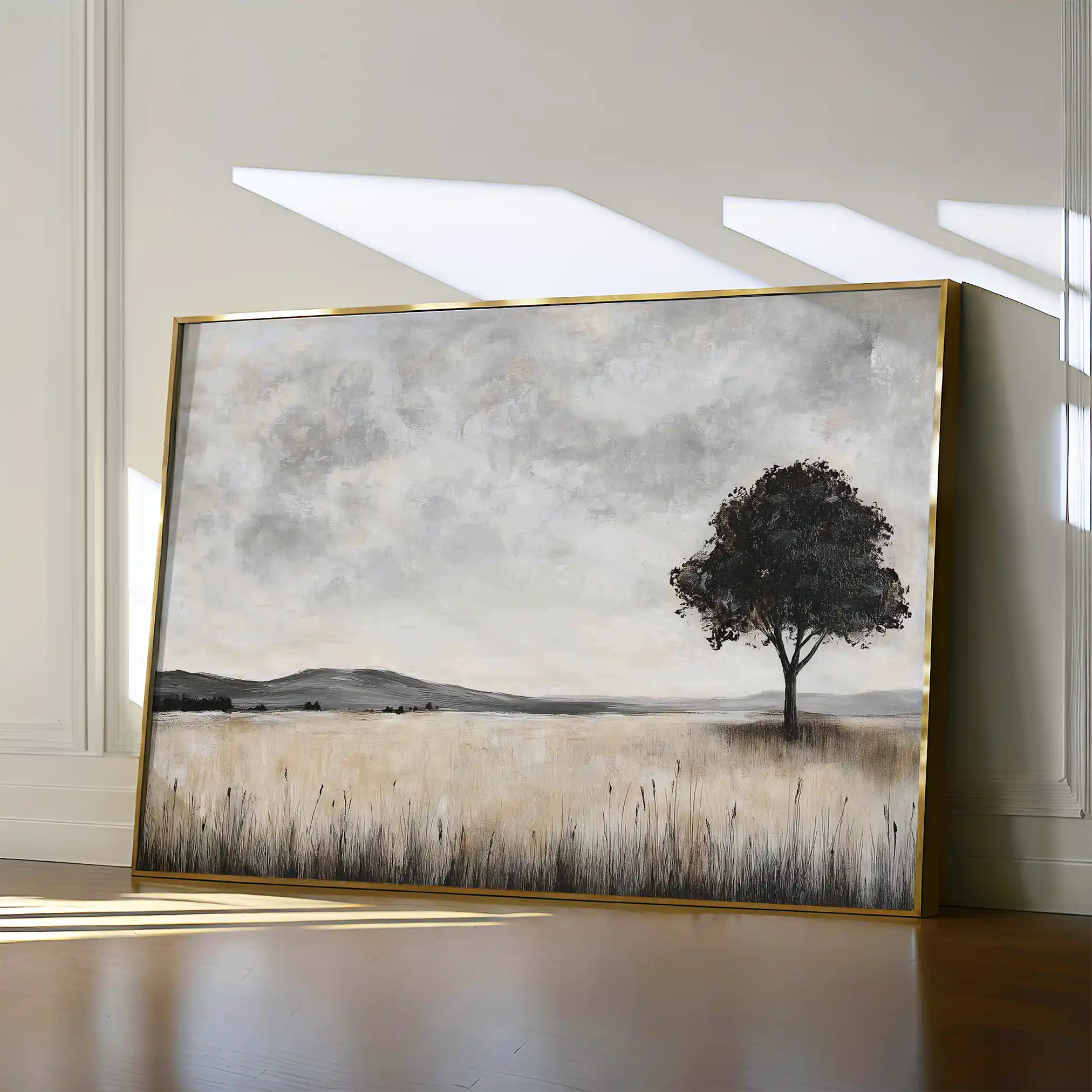 Landscape 413 Canvas Art 60 x 40 cm / Black