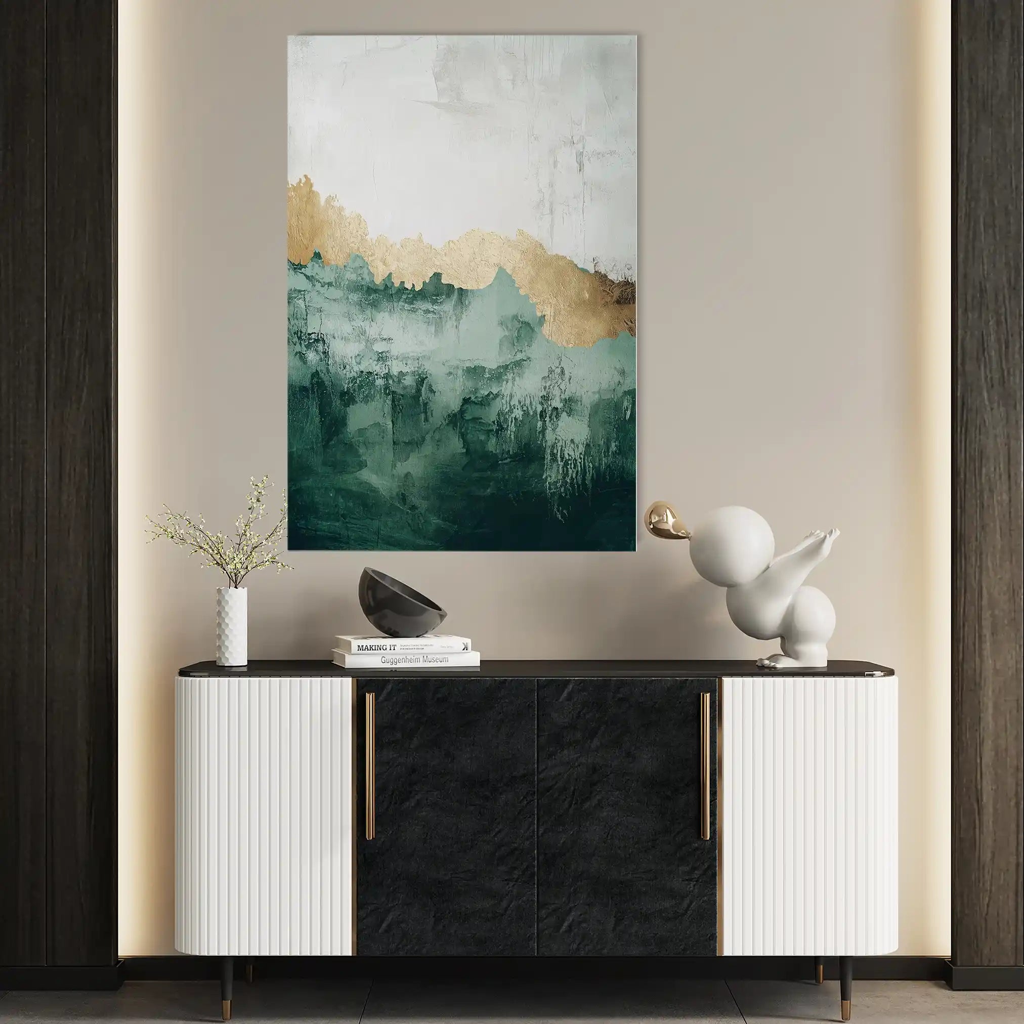 Abstract 414 Canvas Art 60 x 40 cm / Black