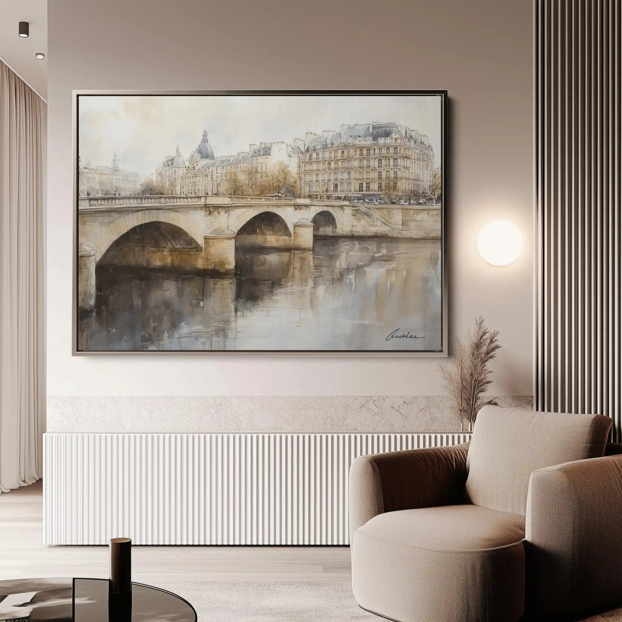 Landscape 414 Canvas Art 60 x 40 cm / Black