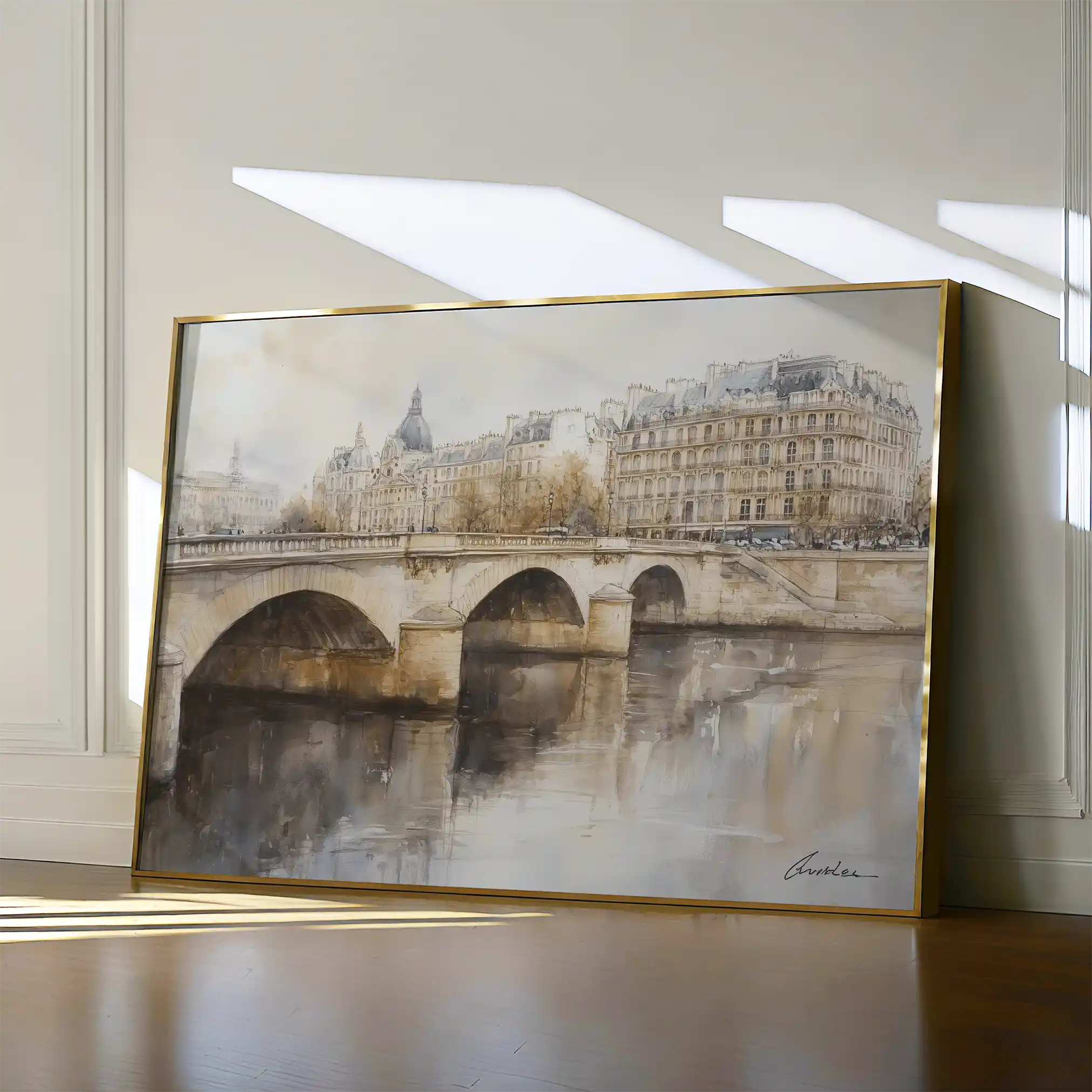 Landscape 414 Canvas Art 60 x 40 cm / Black