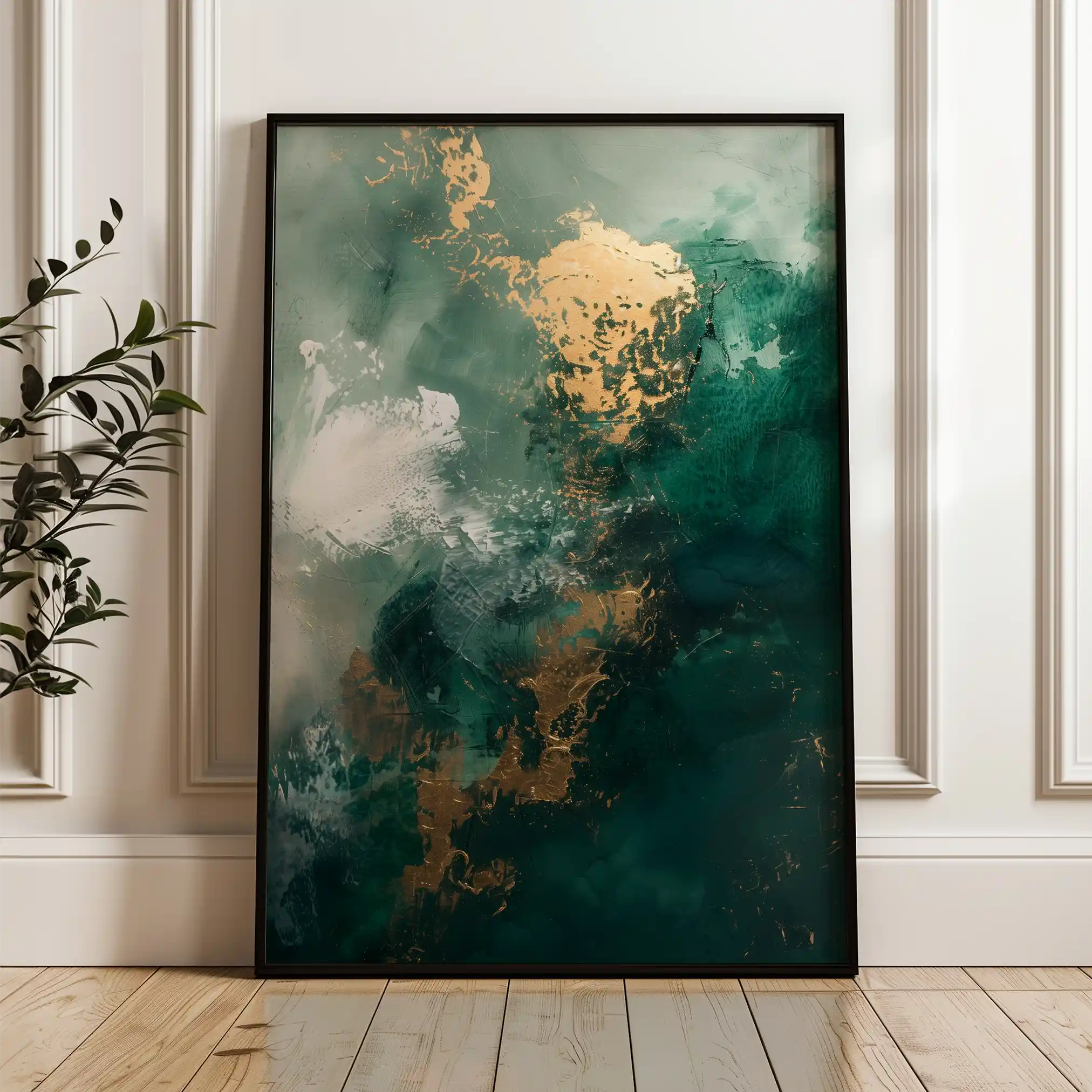 Abstract 415 Canvas Art 60 x 40 cm / Black