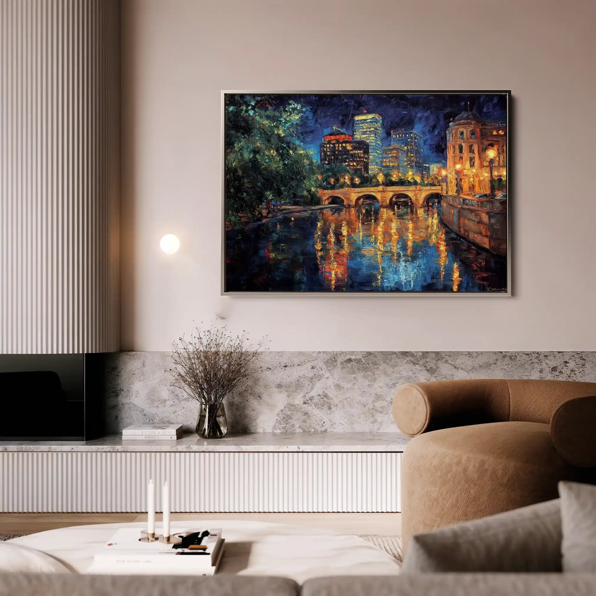 Landscape 415 Canvas Art 60 x 40 cm / Black