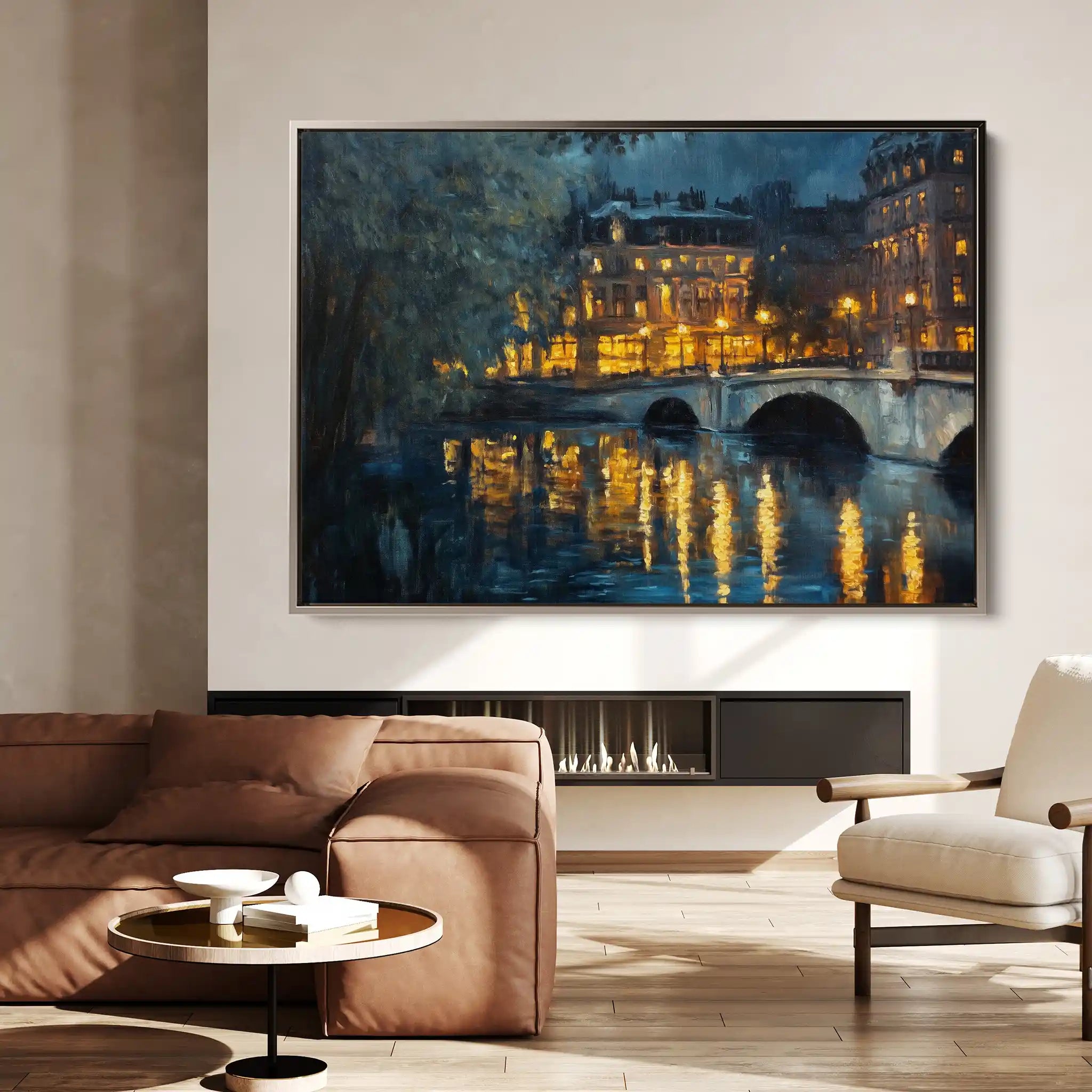 Landscape 416 Canvas Art 60 x 40 cm / Black