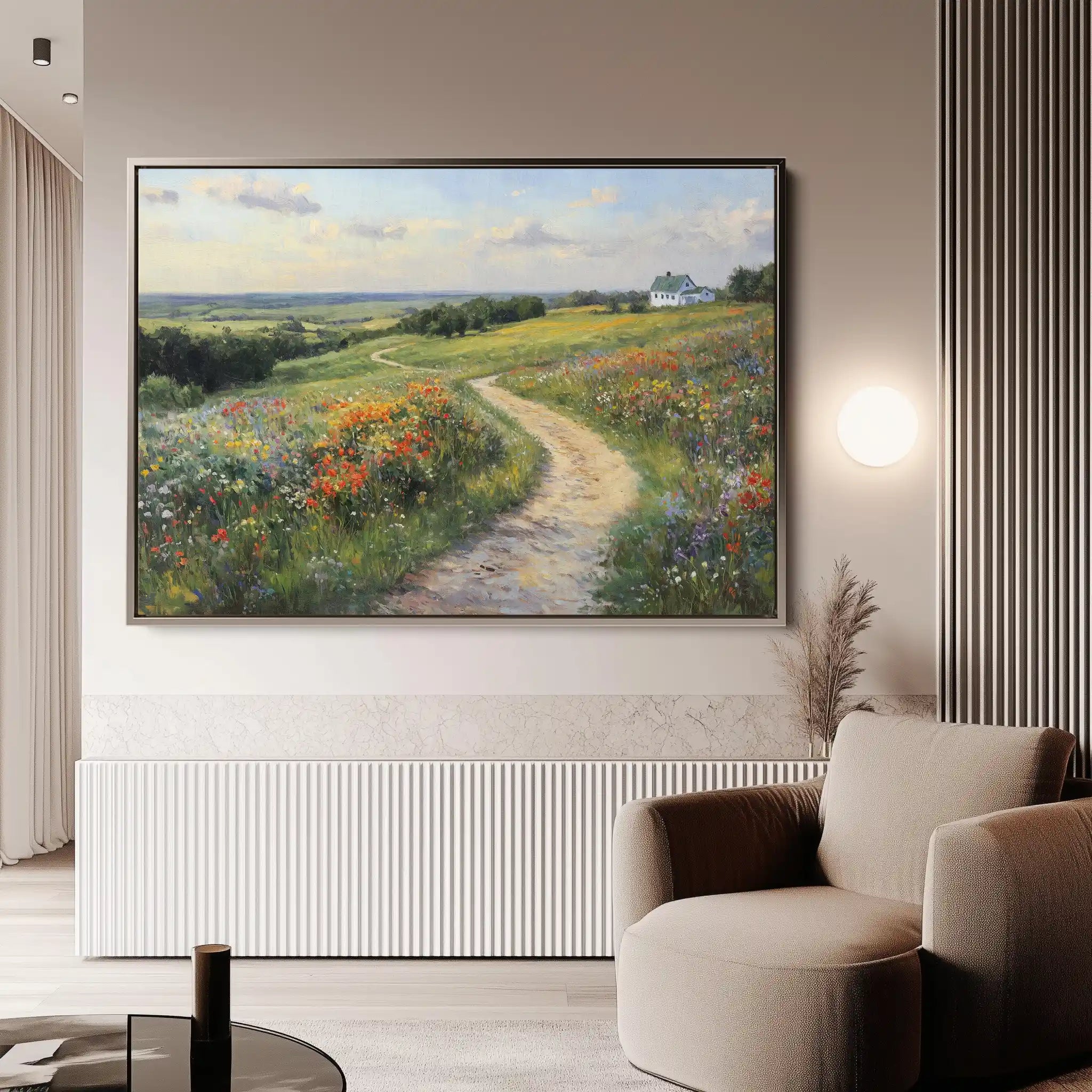 Landscape 417 Canvas Art 60 x 40 cm / Black