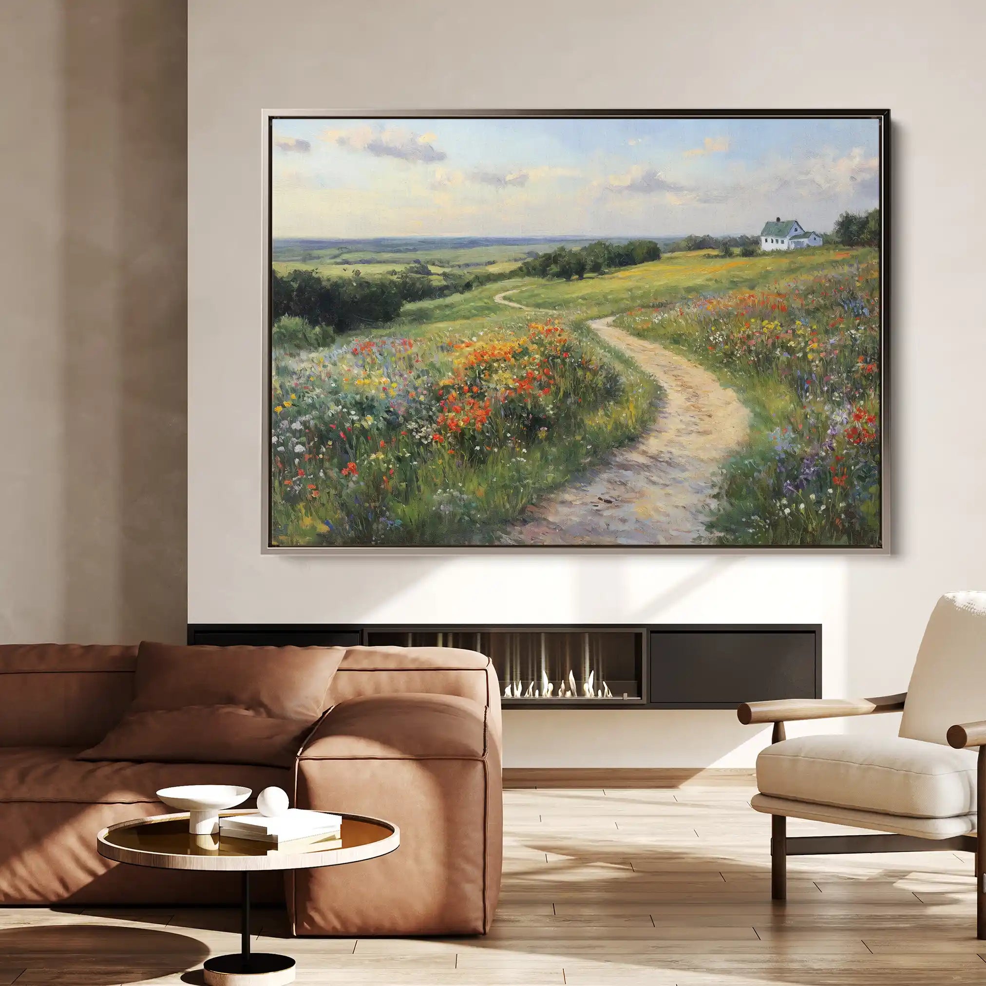Landscape 417 Canvas Art 60 x 40 cm / Black