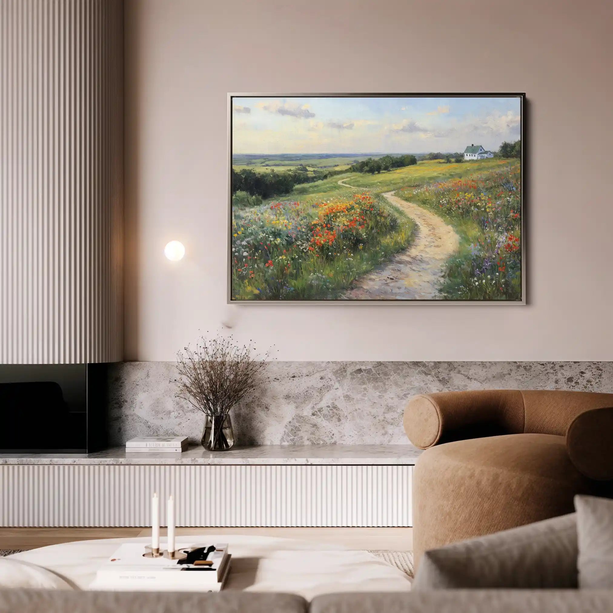 Landscape 417 Canvas Art 60 x 40 cm / Black