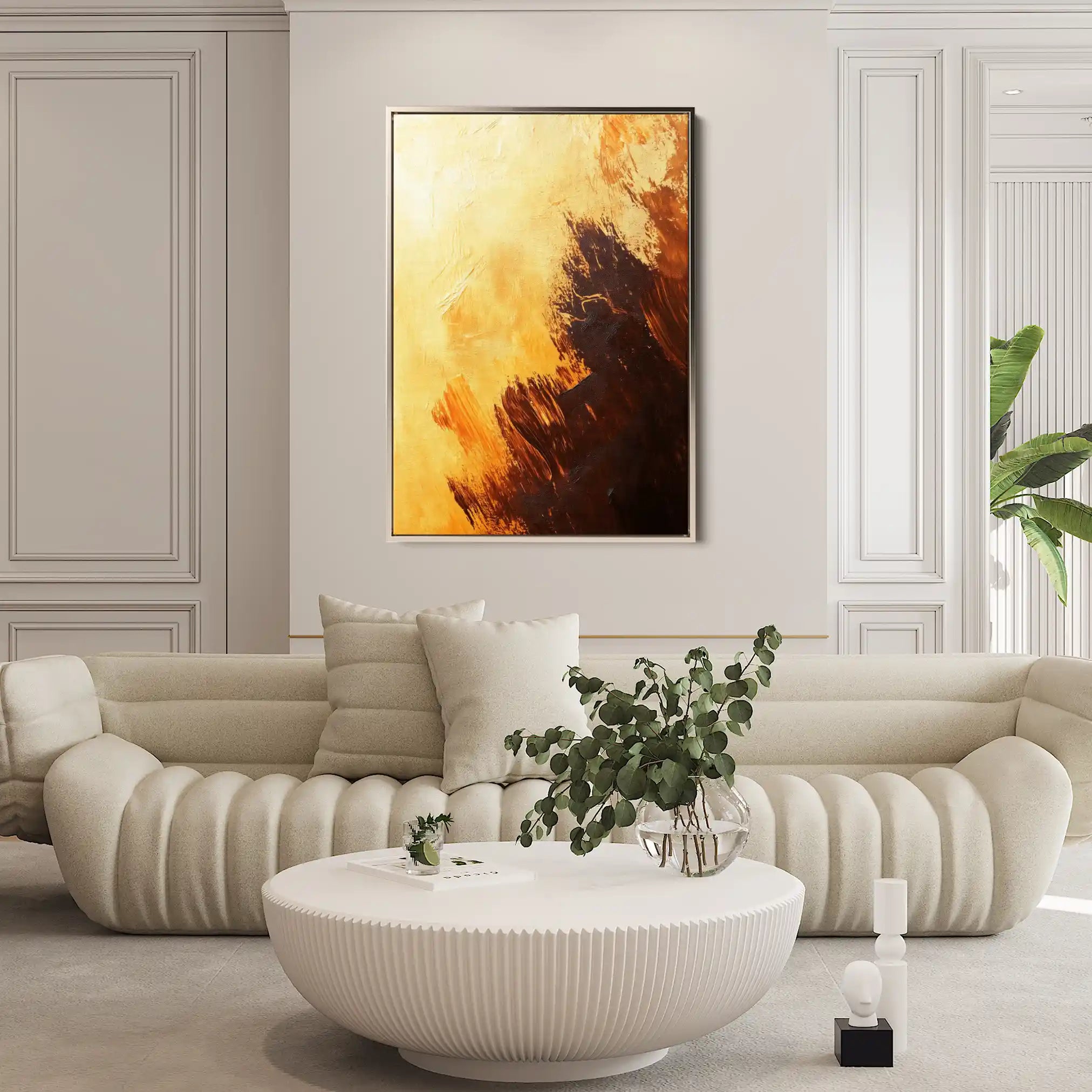 Abstract 421 Canvas Art 60 x 40 cm / Black