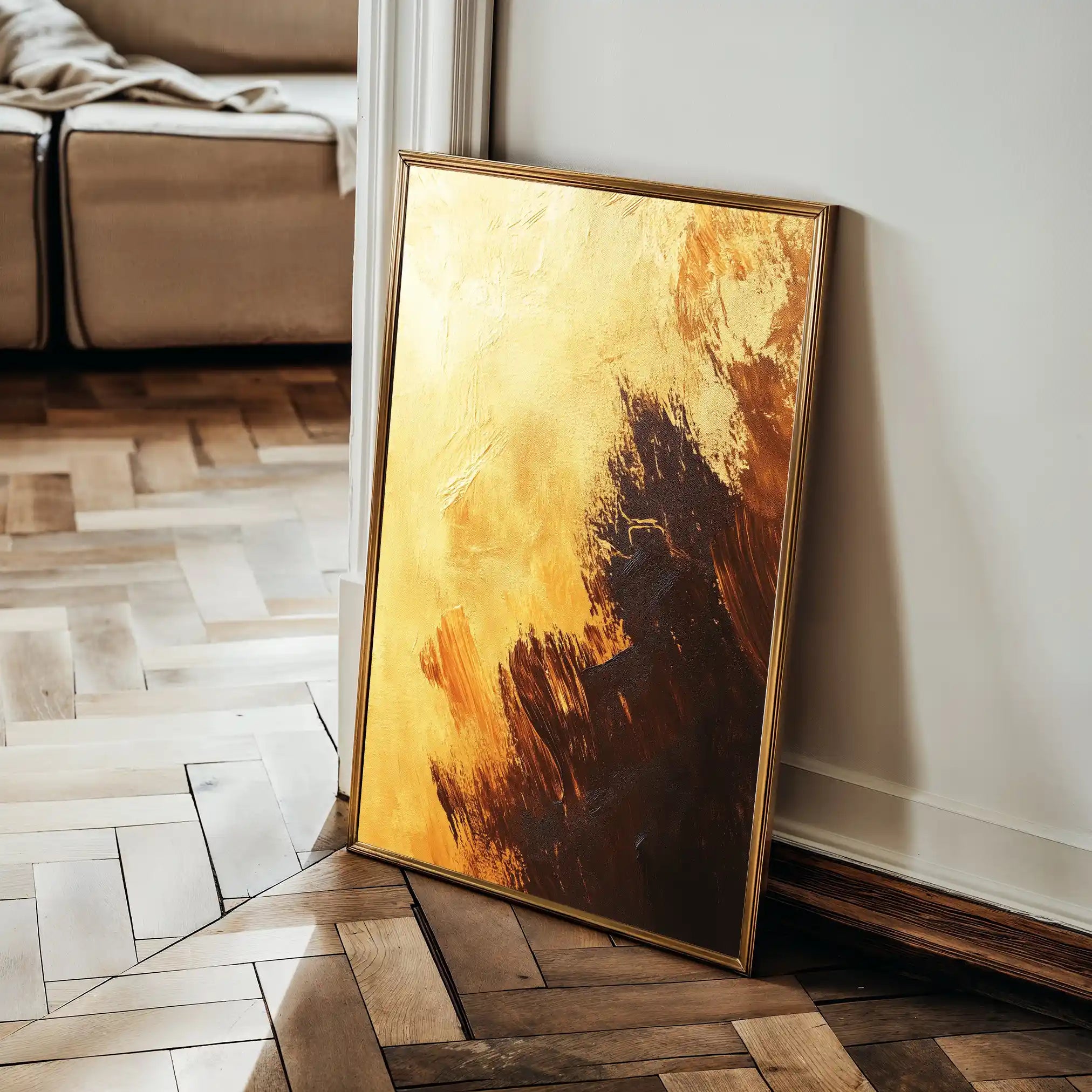 Abstract 421 Canvas Art 60 x 40 cm / Black