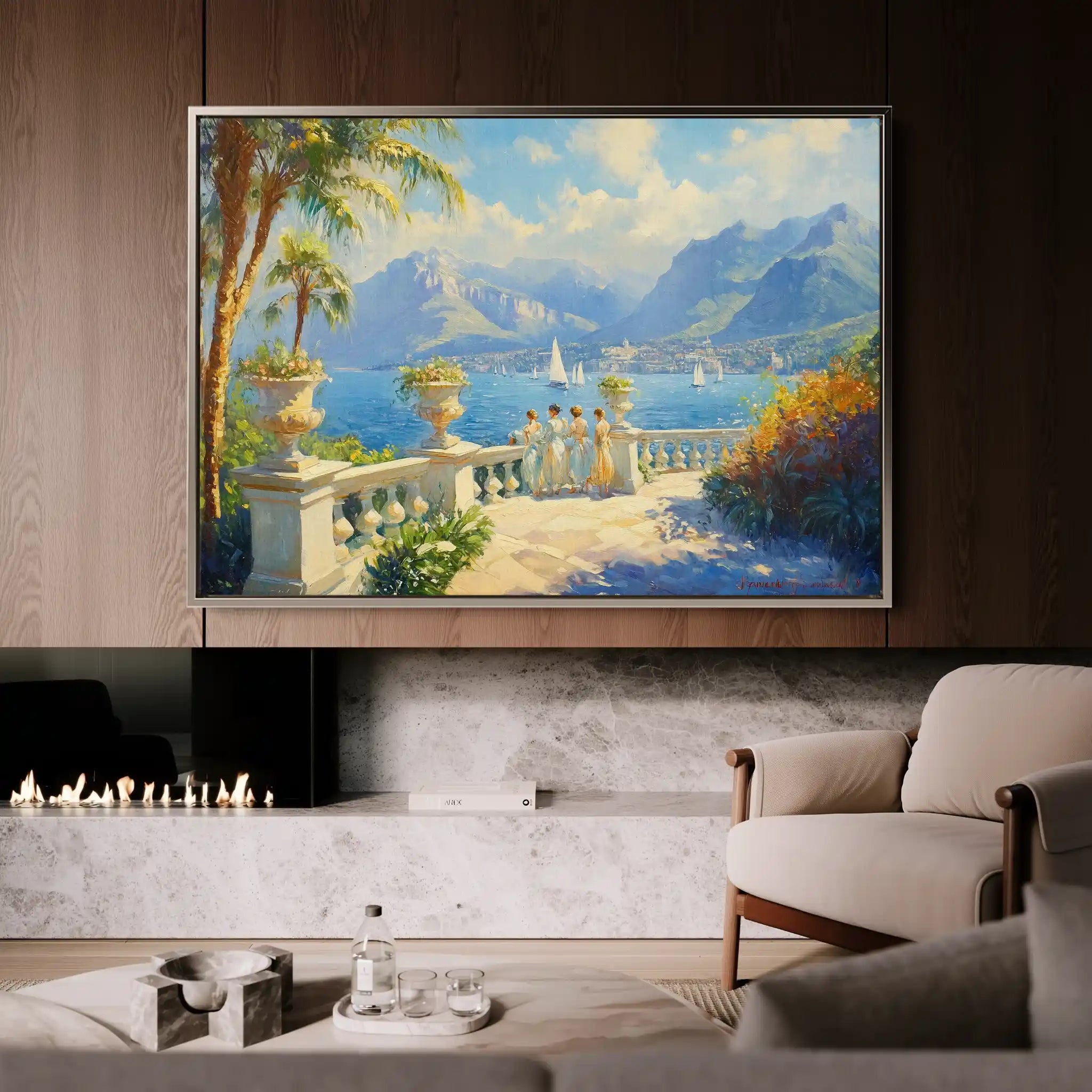 Landscape 421 Canvas Art 60 x 40 cm / Black
