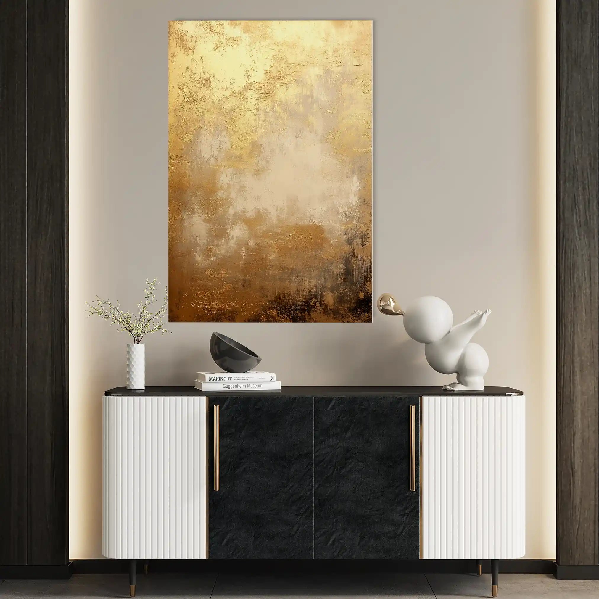 Abstract 422 Canvas Art 60 x 40 cm / Black