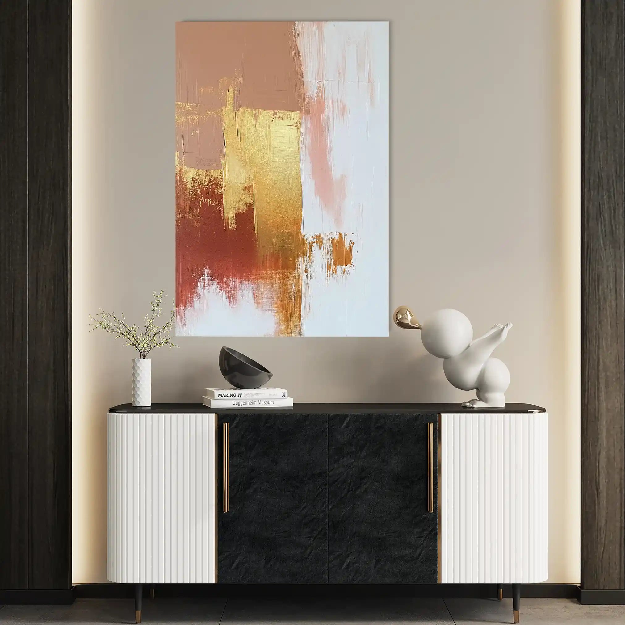 Abstract 423 Canvas Art 60 x 40 cm / Black