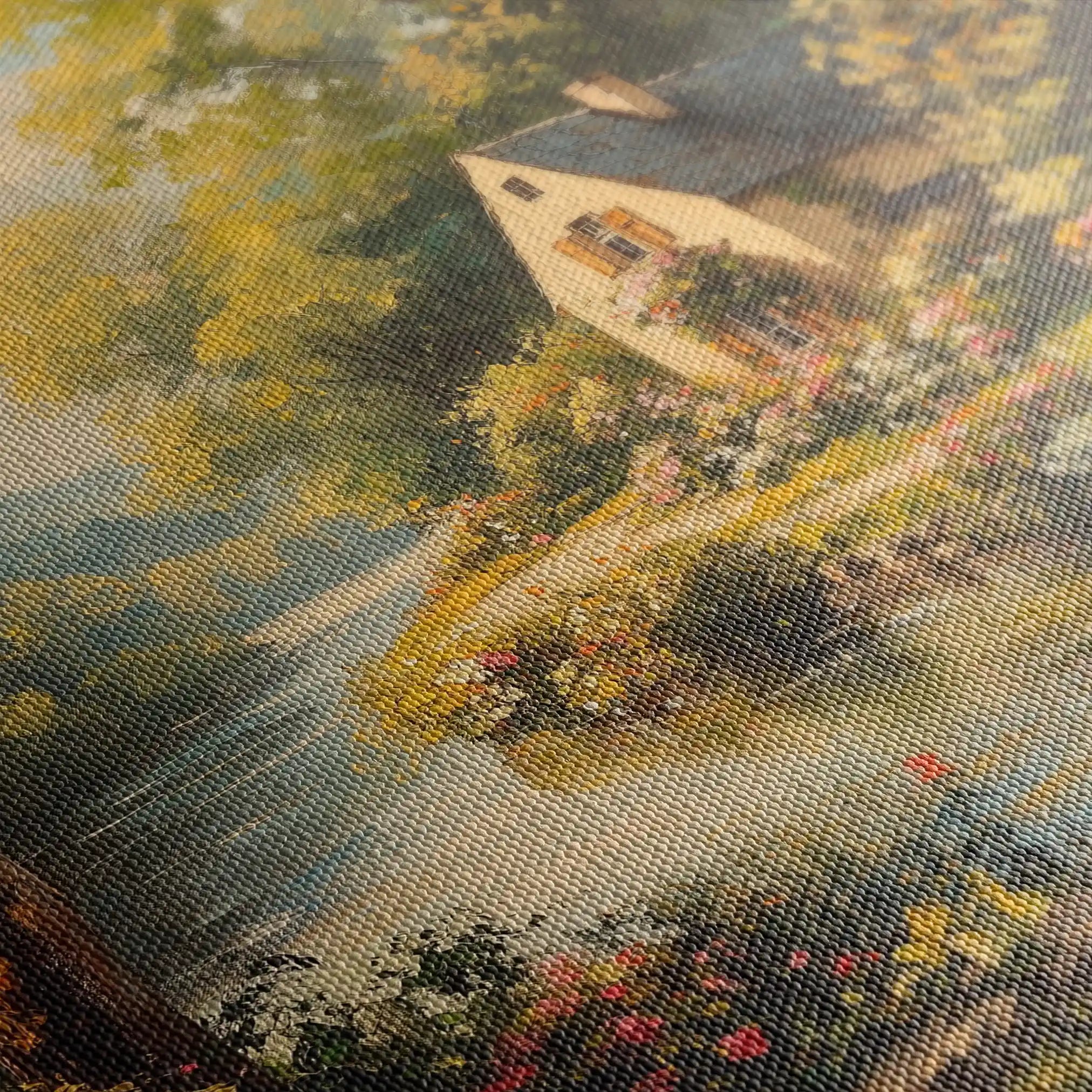 Landscape 425 Canvas Art 60 x 60 cm / Black